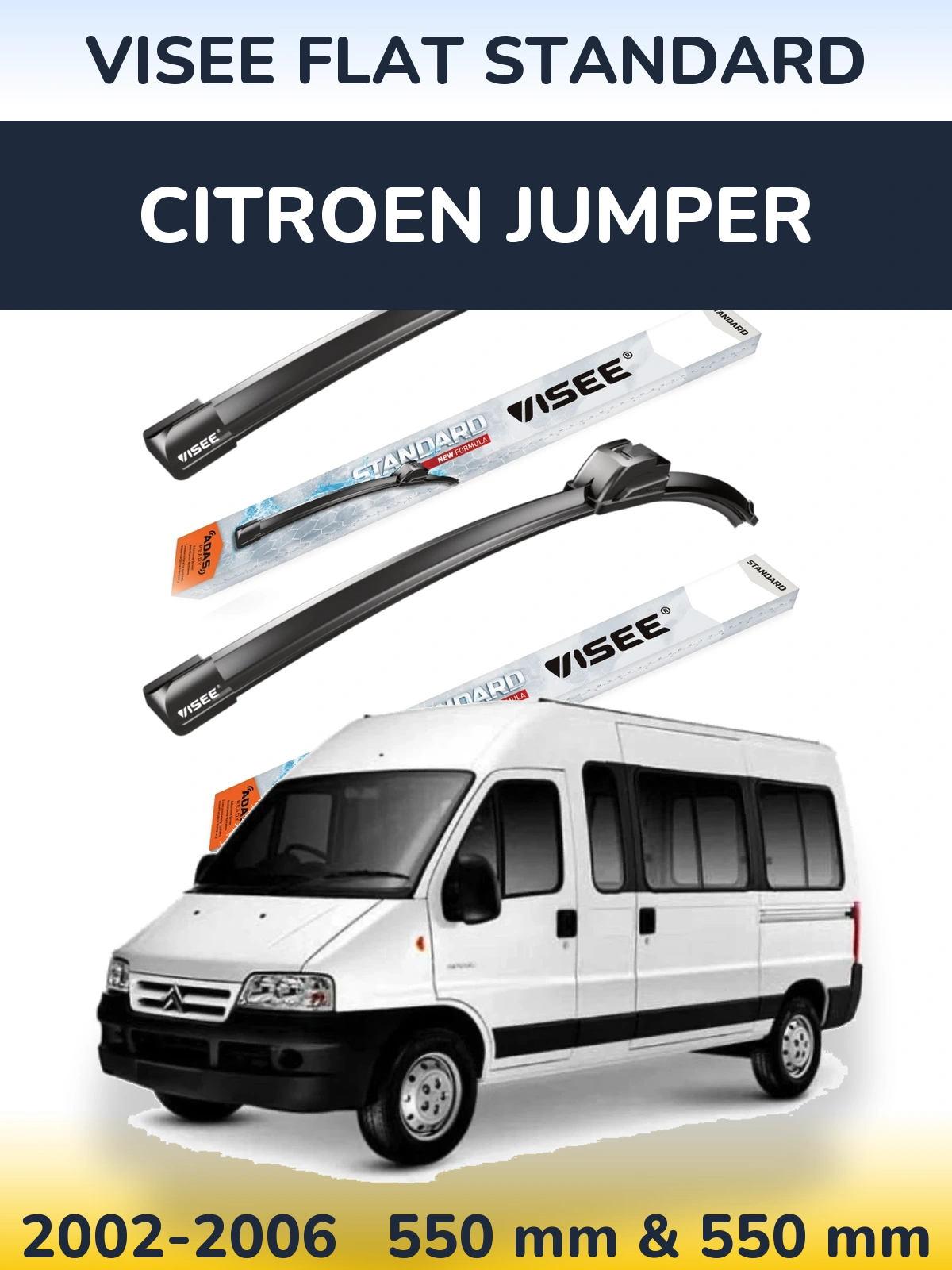 Torkarblad VISEE FLAT STANDARD för Citroen Jumper