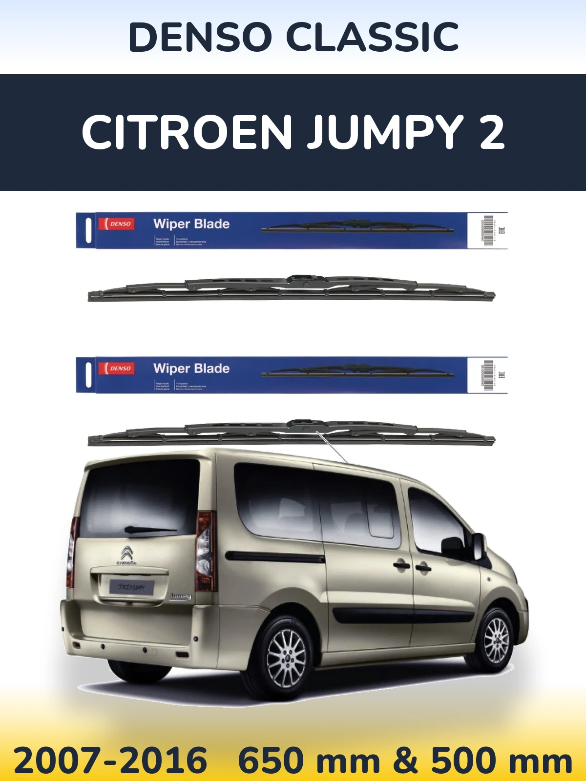 Torkarblad Denso Classic för Citroen Jumpy 2