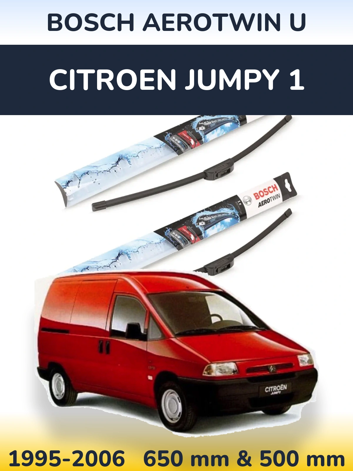 Torkarblad BOSCH AeroTwin U för Citroen Jumpy 1