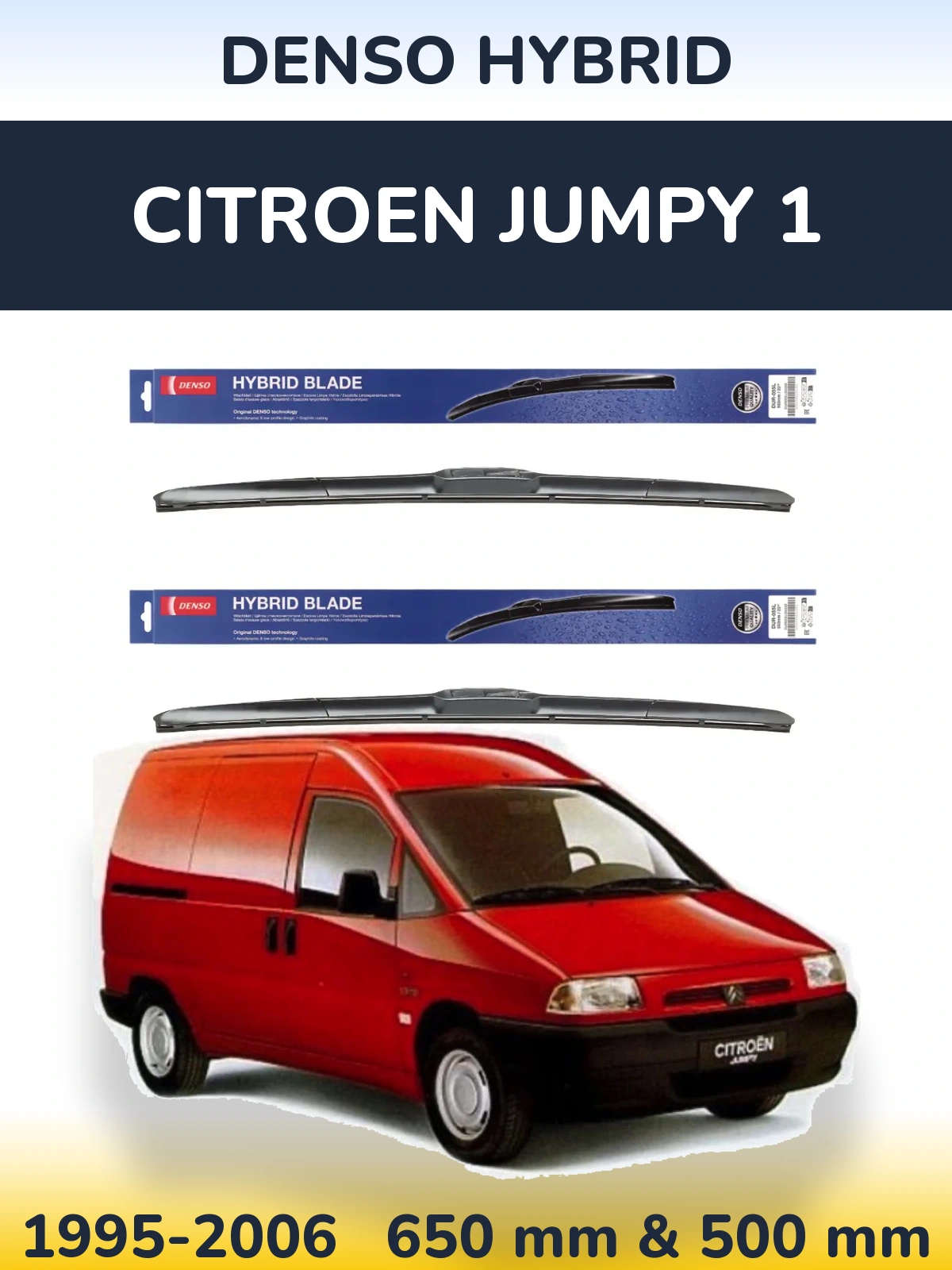 Torkarblad Denso Hybrid för Citroen Jumpy 1