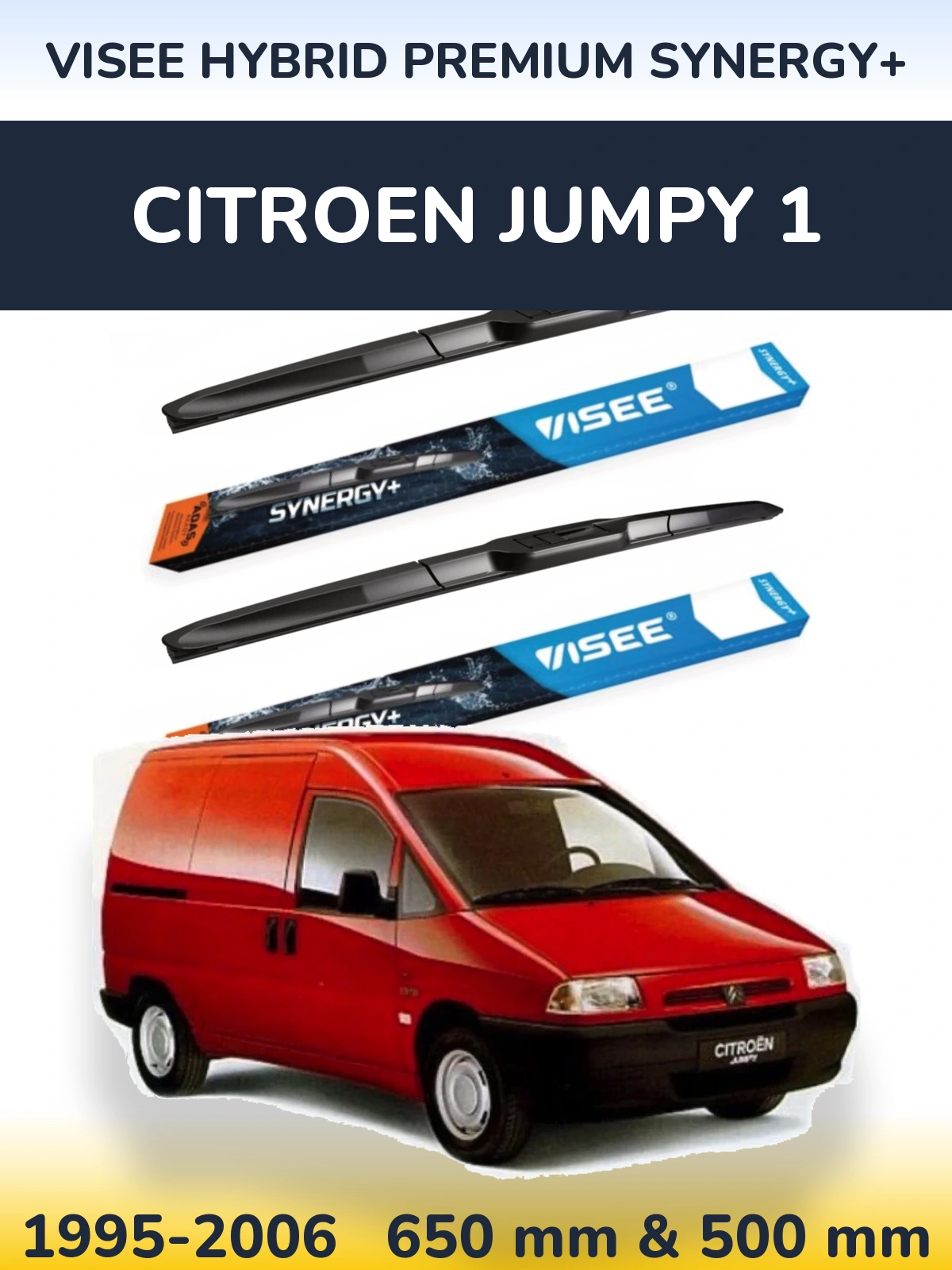 Torkarblad VISEE HYBRID PREMIUM SYNERGY+ för Citroen Jumpy 1