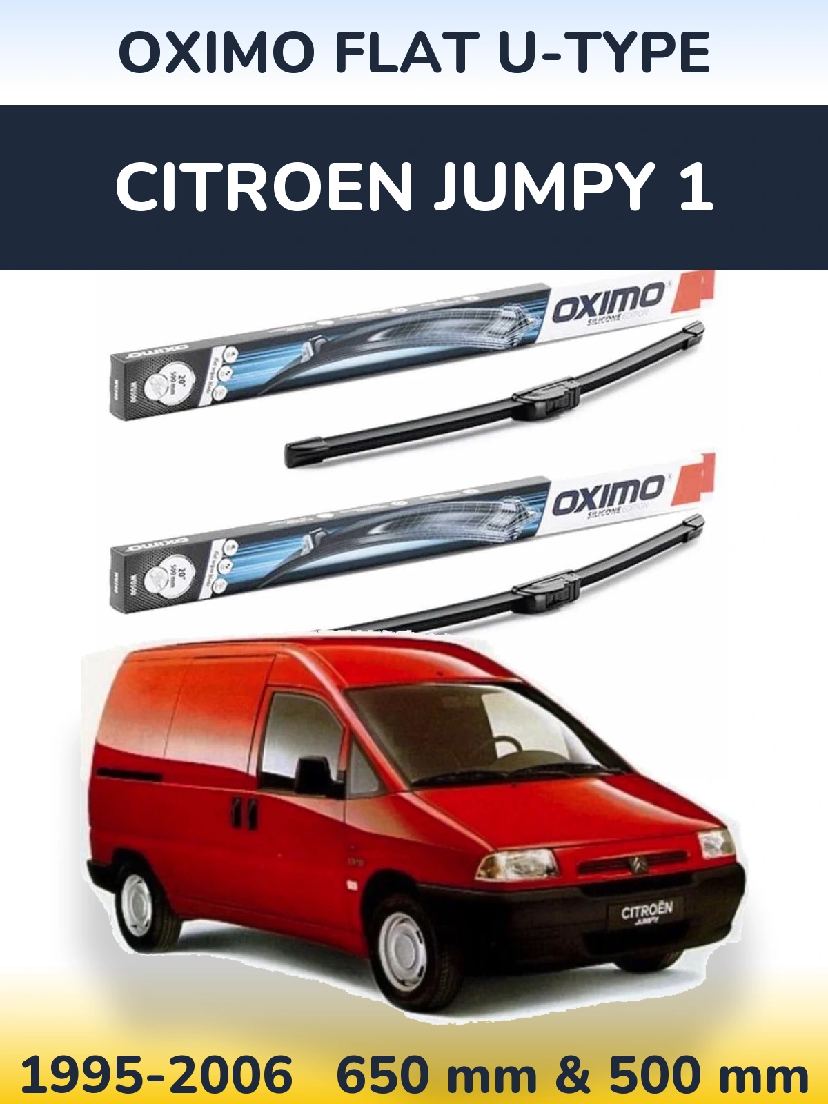 Torkarblad Oximo Flat U-type för Citroen Jumpy 1