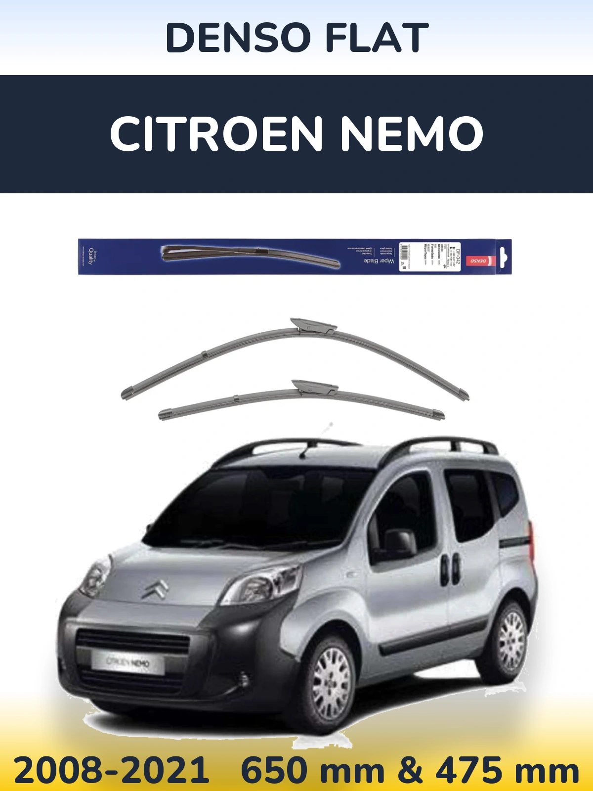 Torkarblad Denso Flat för Citroen Nemo