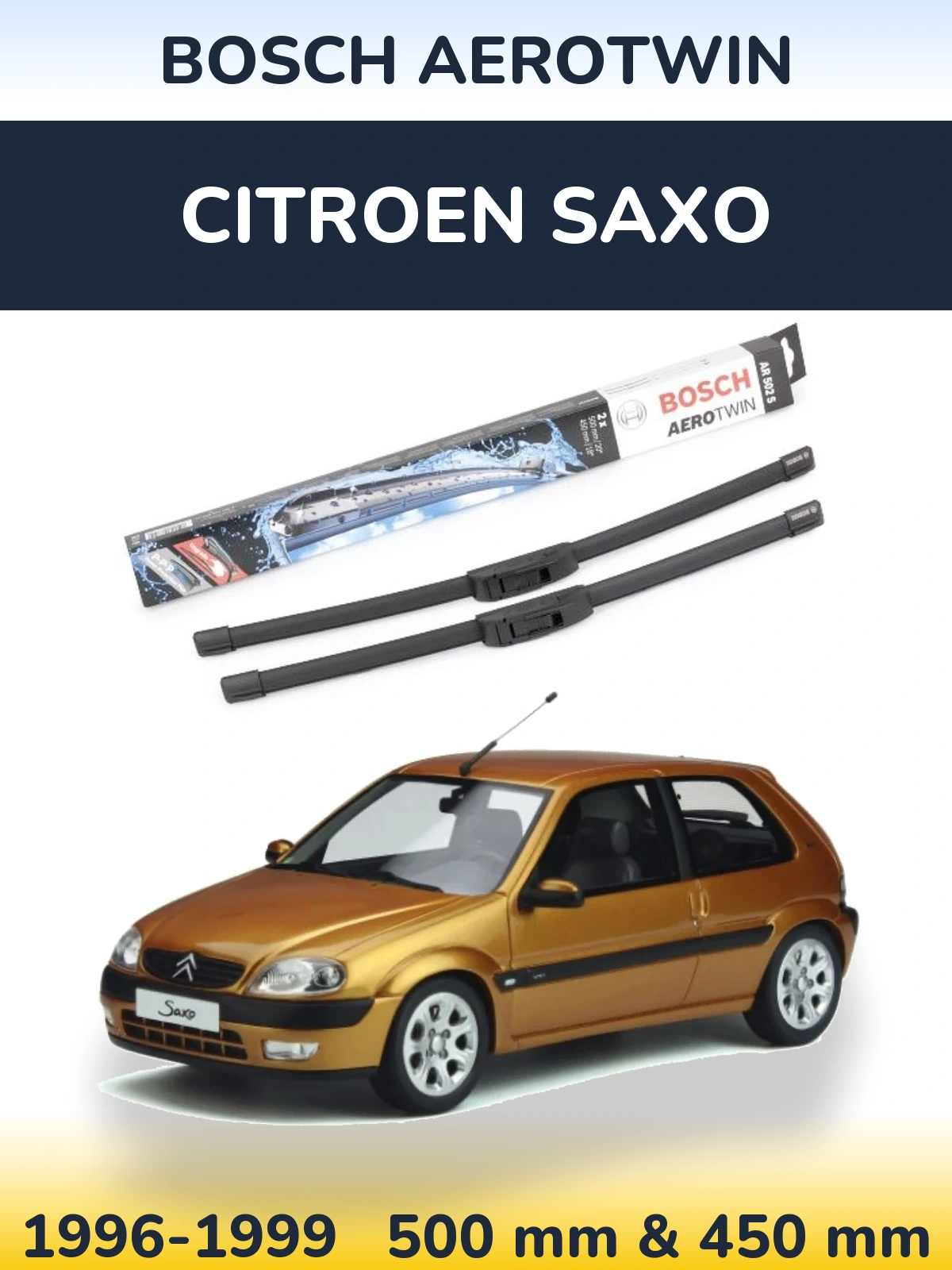 Torkarblad BOSCH AeroTwin för Citroen Saxo