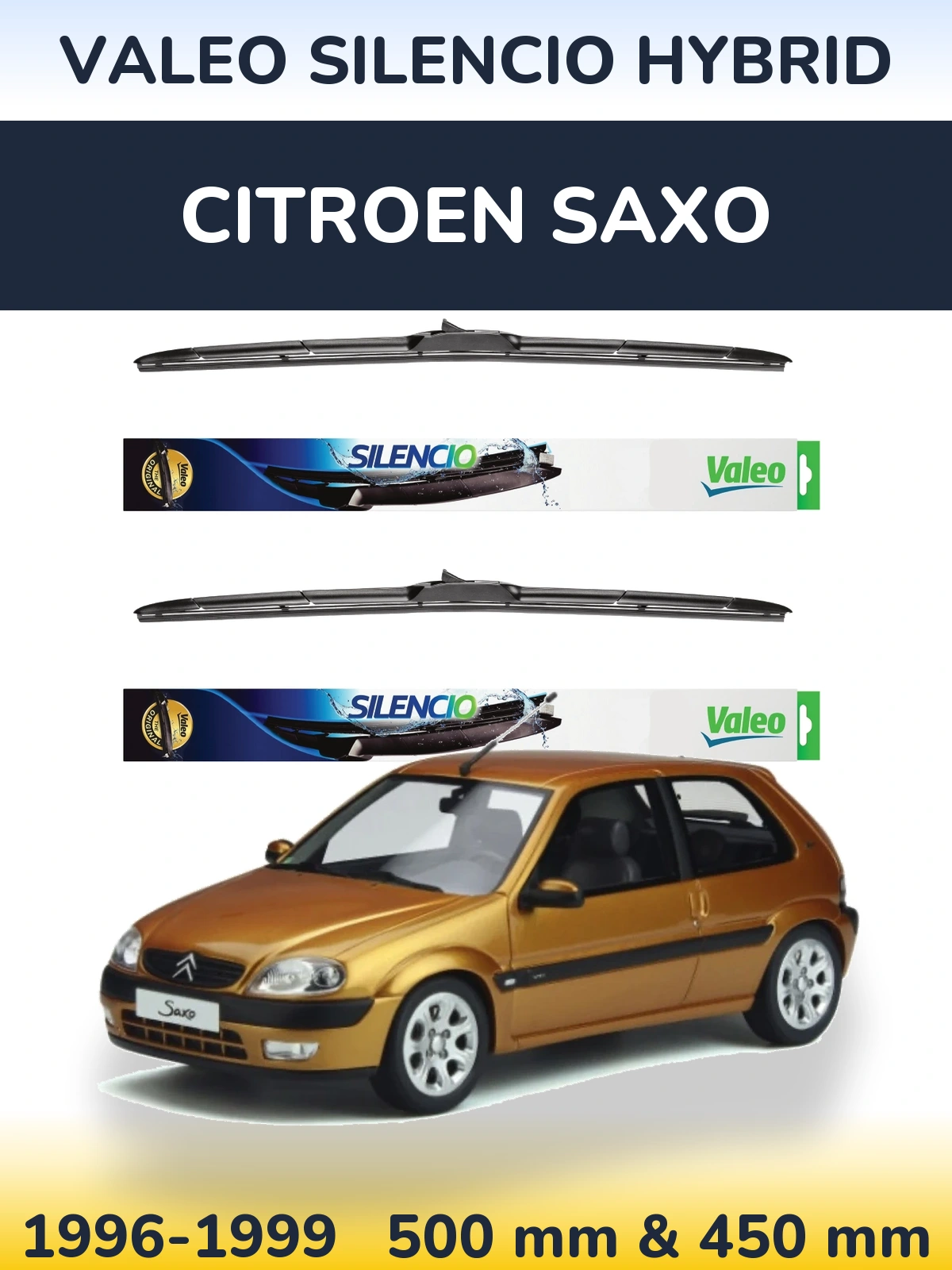 Torkarblad Valeo Silencio Hybrid för Citroen Saxo