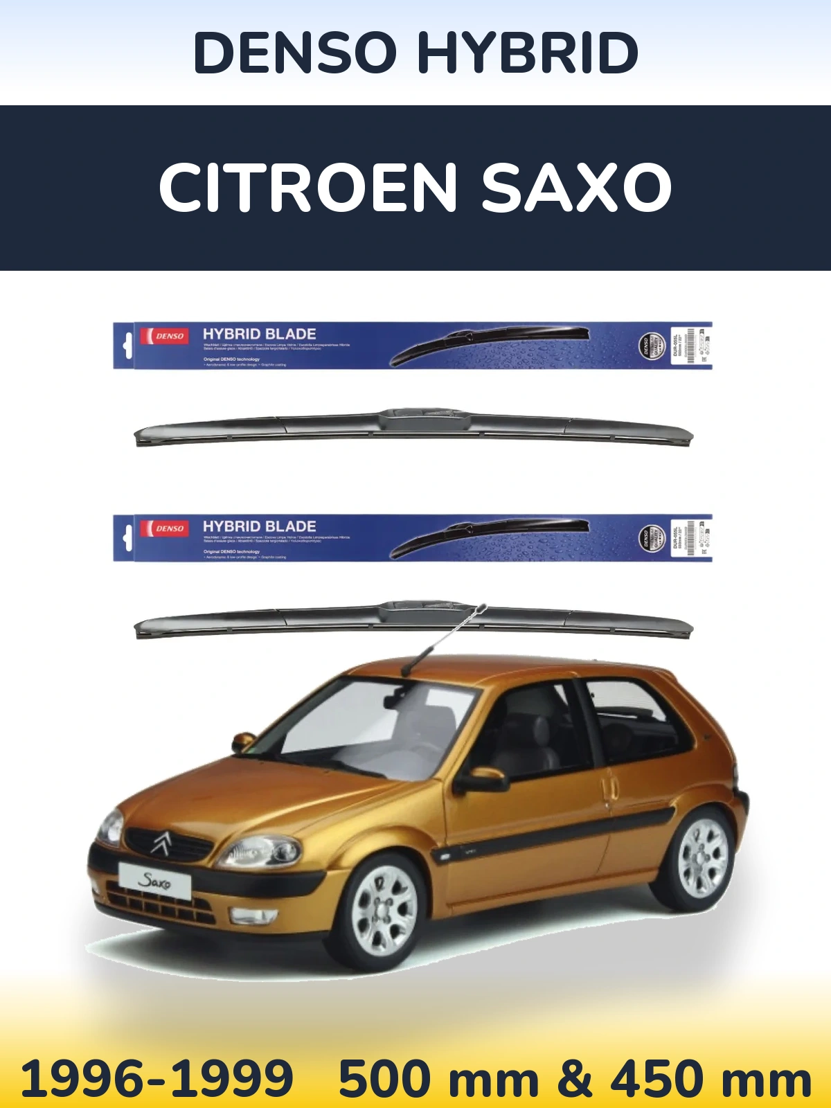 Torkarblad Denso Hybrid för Citroen Saxo