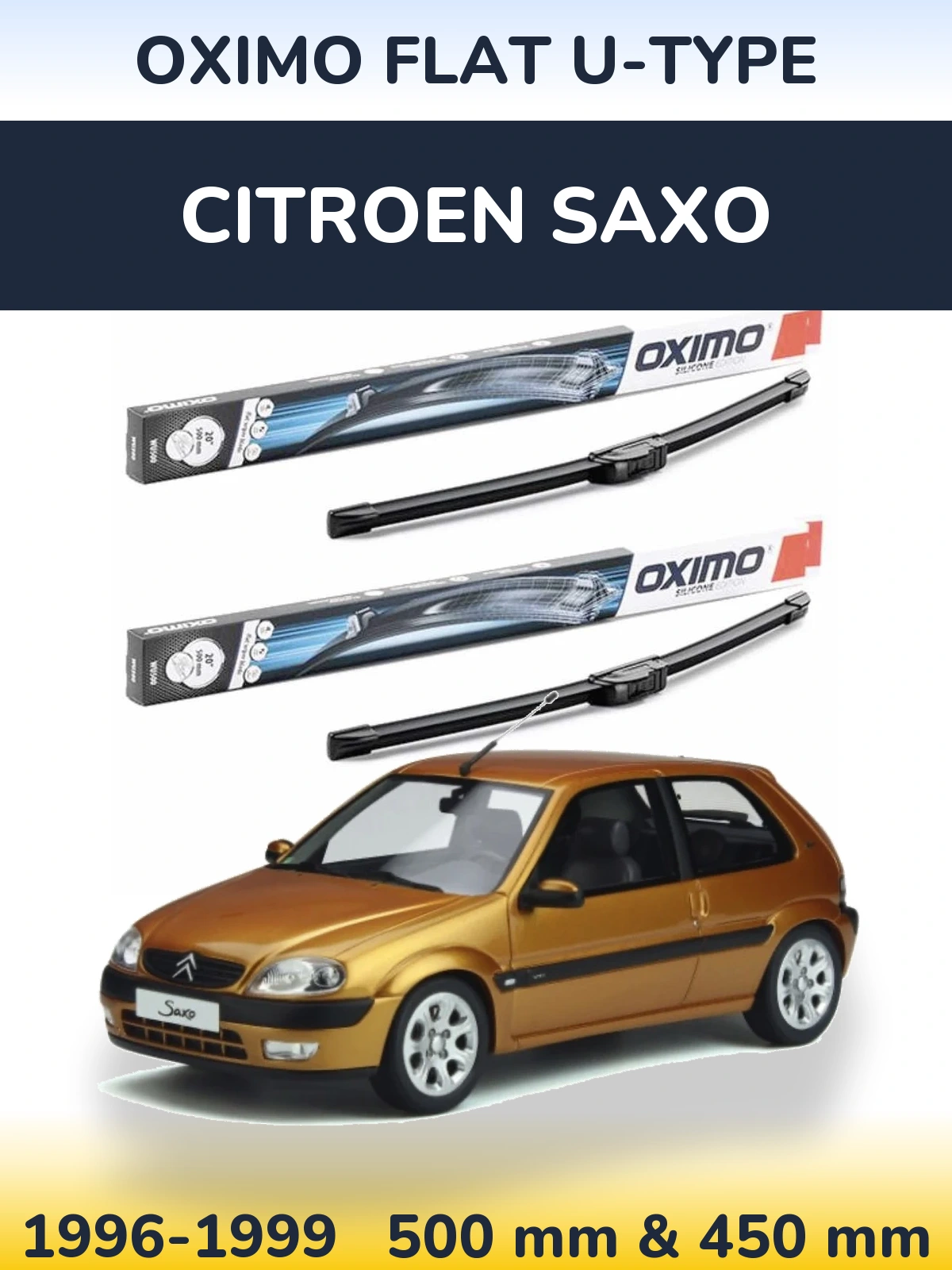 Torkarblad Oximo Flat U-type för Citroen Saxo
