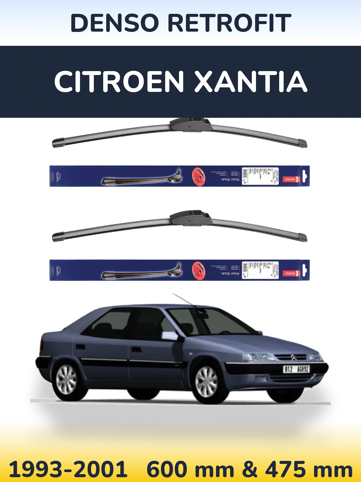 Torkarblad Denso Retrofit för Citroen Xantia