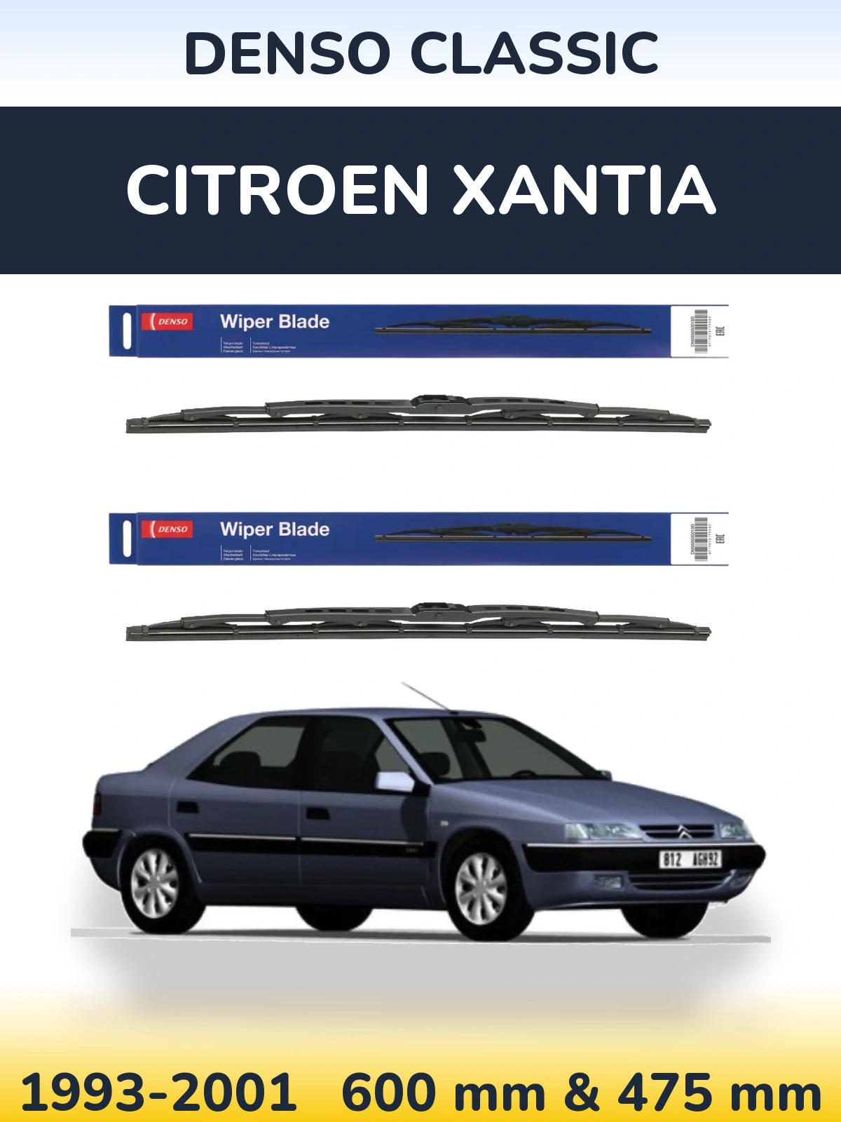 Torkarblad Denso Classic för Citroen Xantia