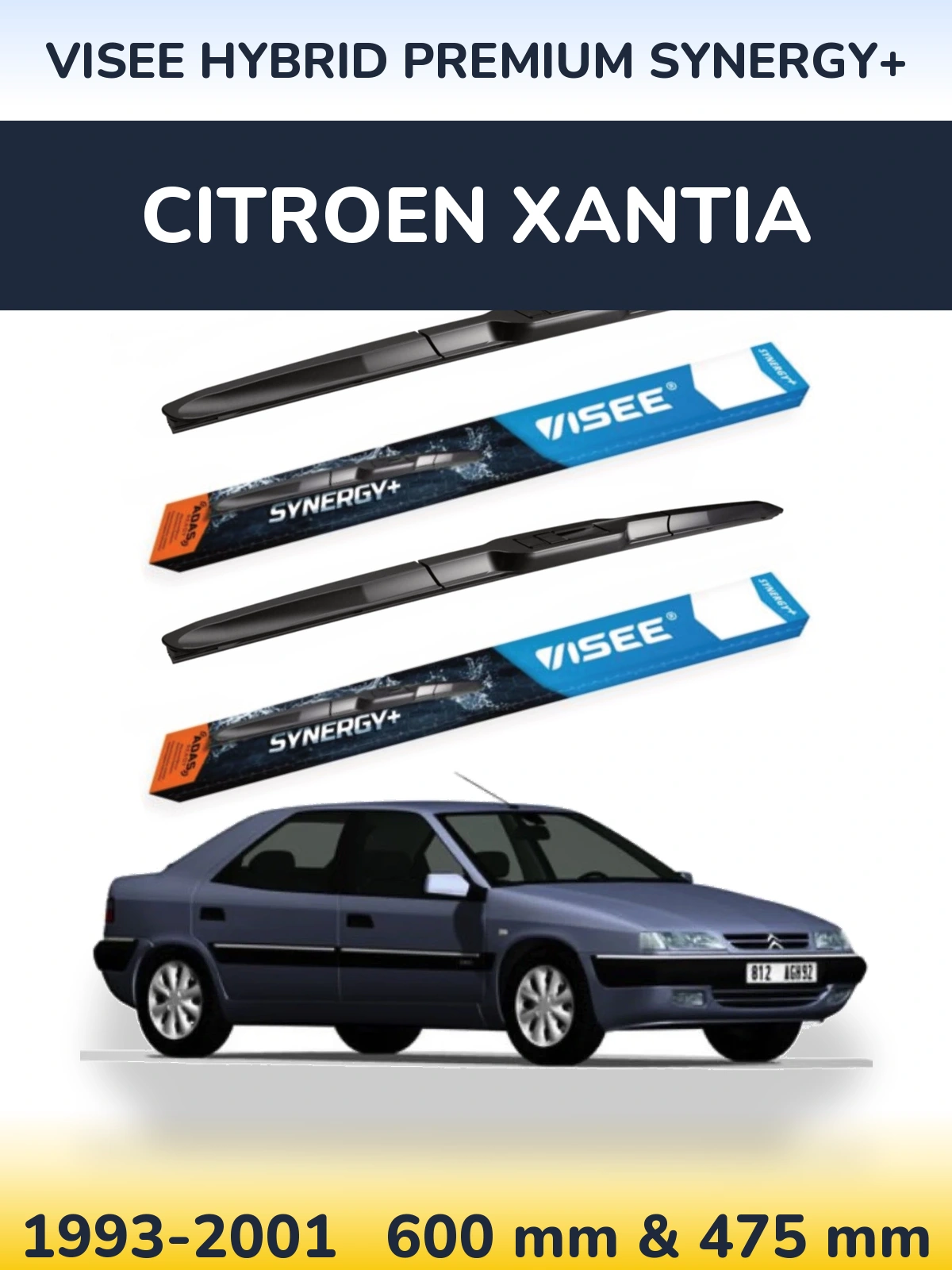 Torkarblad VISEE HYBRID PREMIUM SYNERGY+ för Citroen Xantia