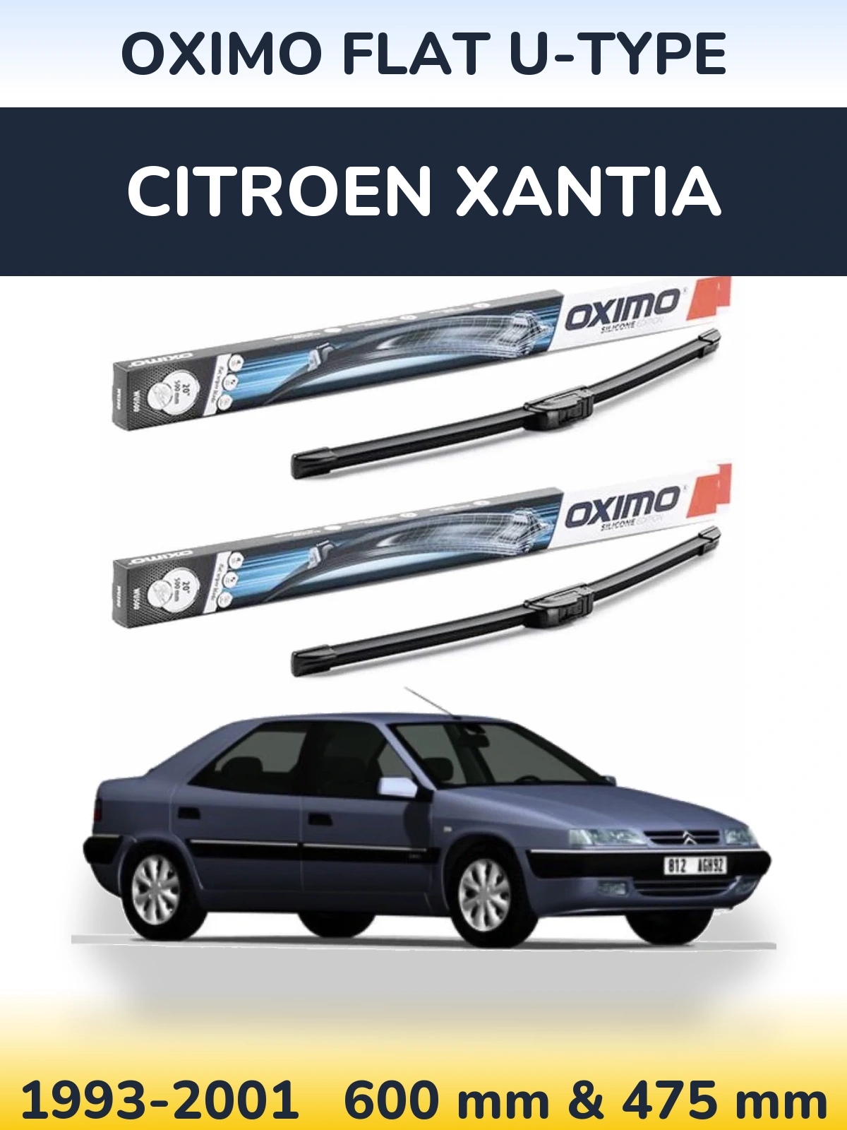 Torkarblad Oximo Flat U-type för Citroen Xantia