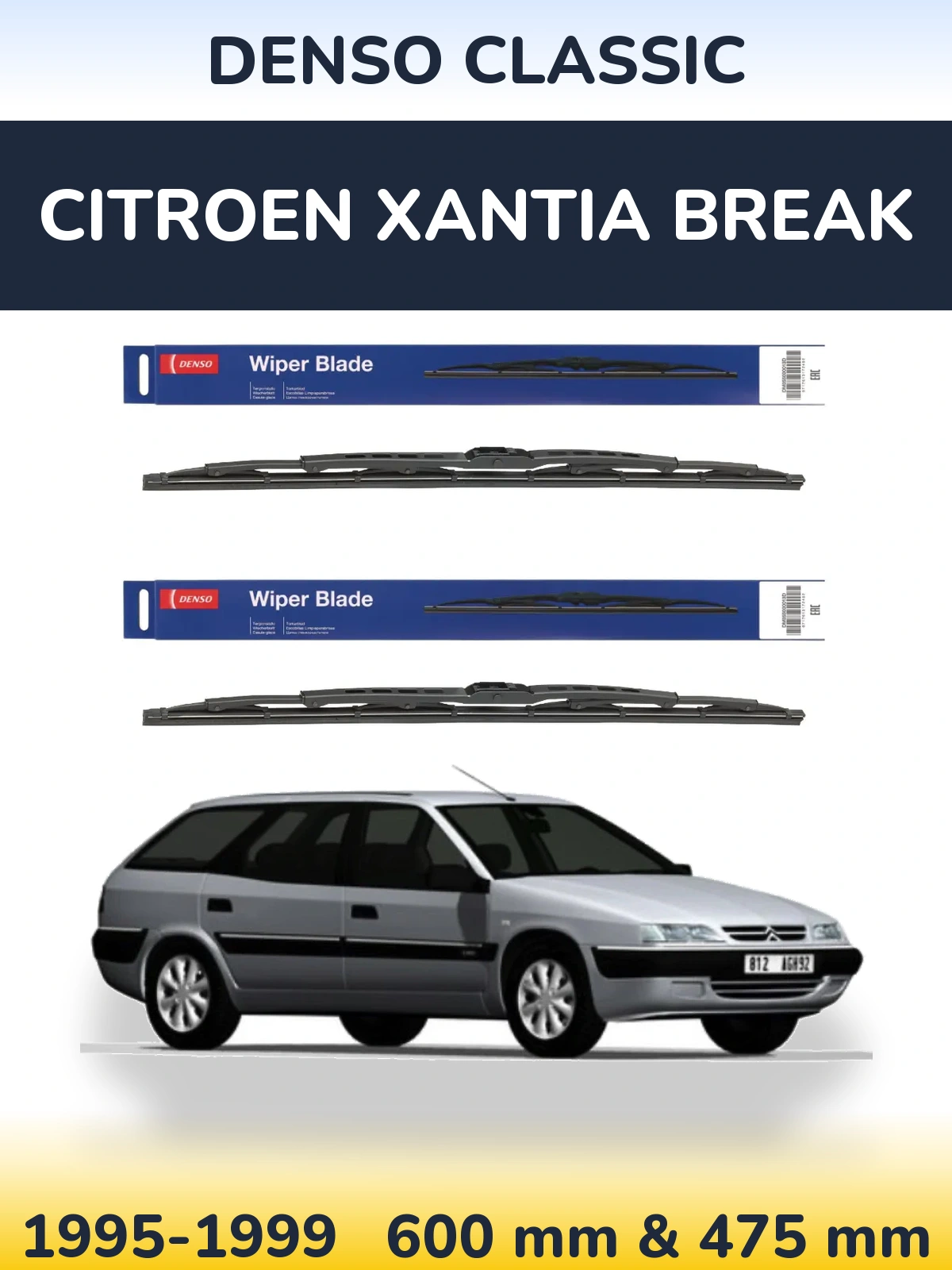Torkarblad Denso Classic för Citroen Xantia Break