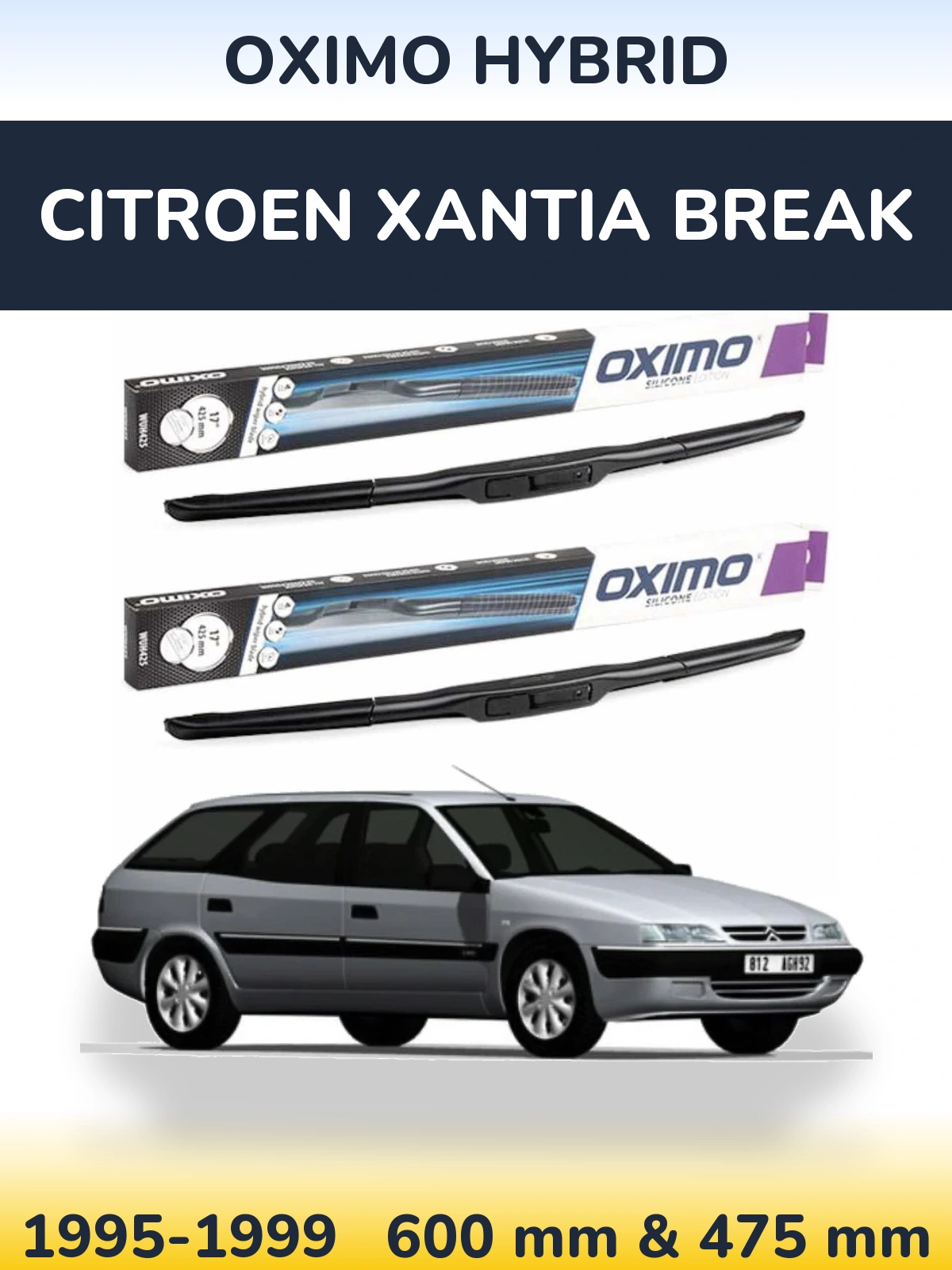 Torkarblad Oximo Hybrid för Citroen Xantia Break