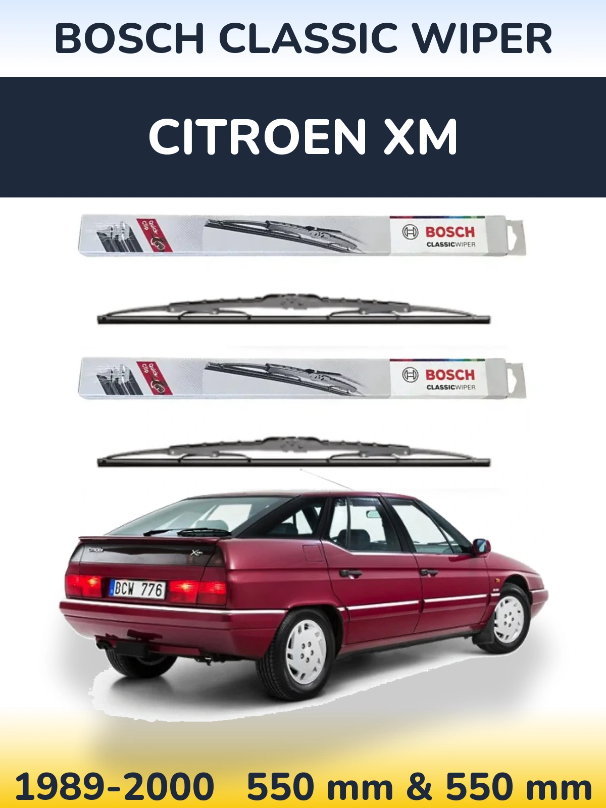 Torkarblad BOSCH Classic Wiper för Citroen XM