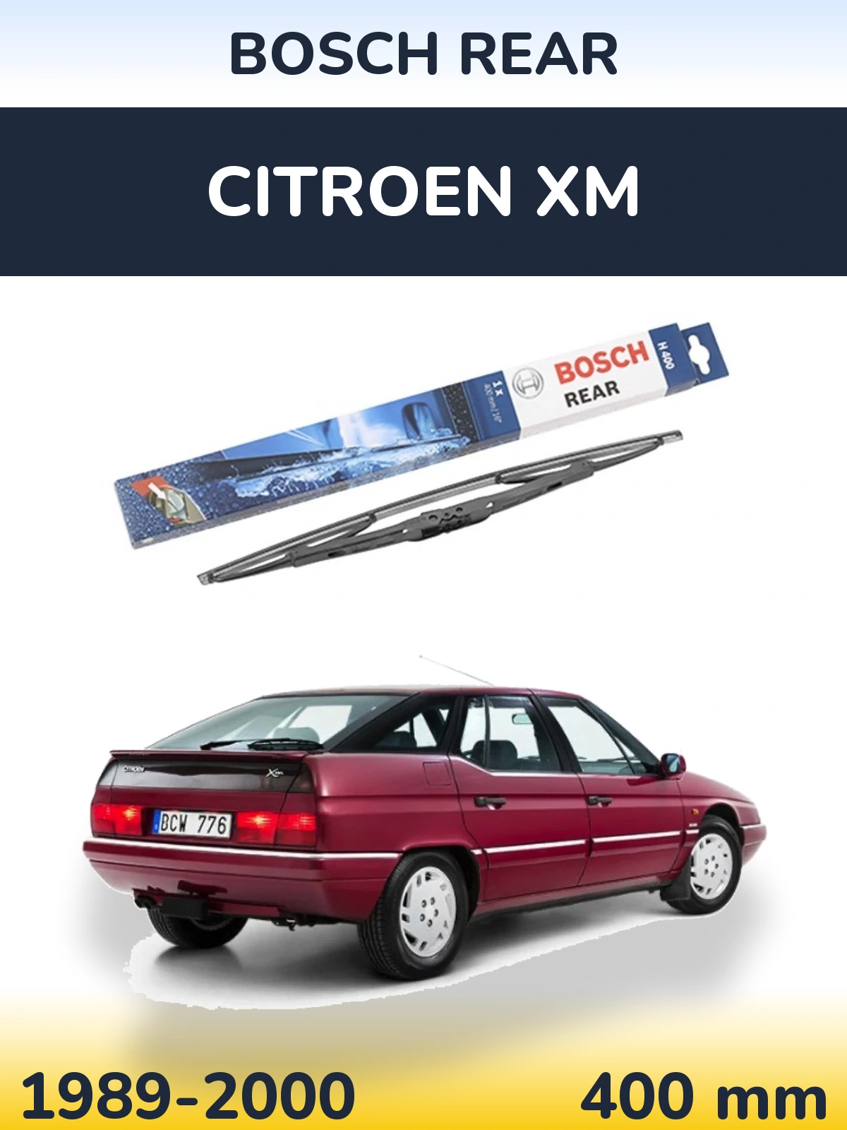 Torkarblad BOSCH Rear för Citroen XM