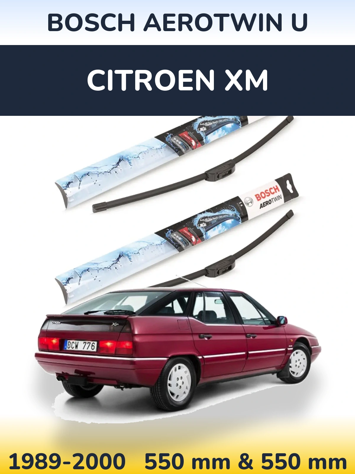 Torkarblad BOSCH AeroTwin U för Citroen XM