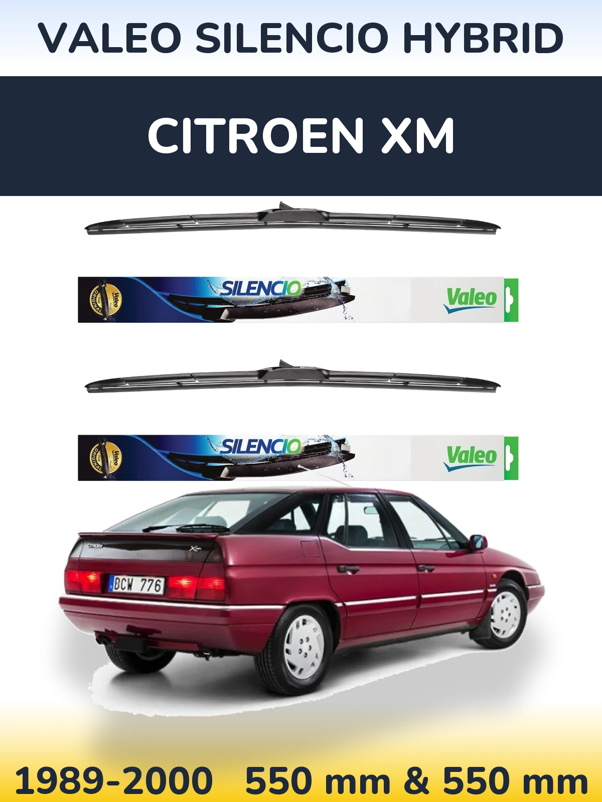 Torkarblad Valeo Silencio Hybrid för Citroen XM