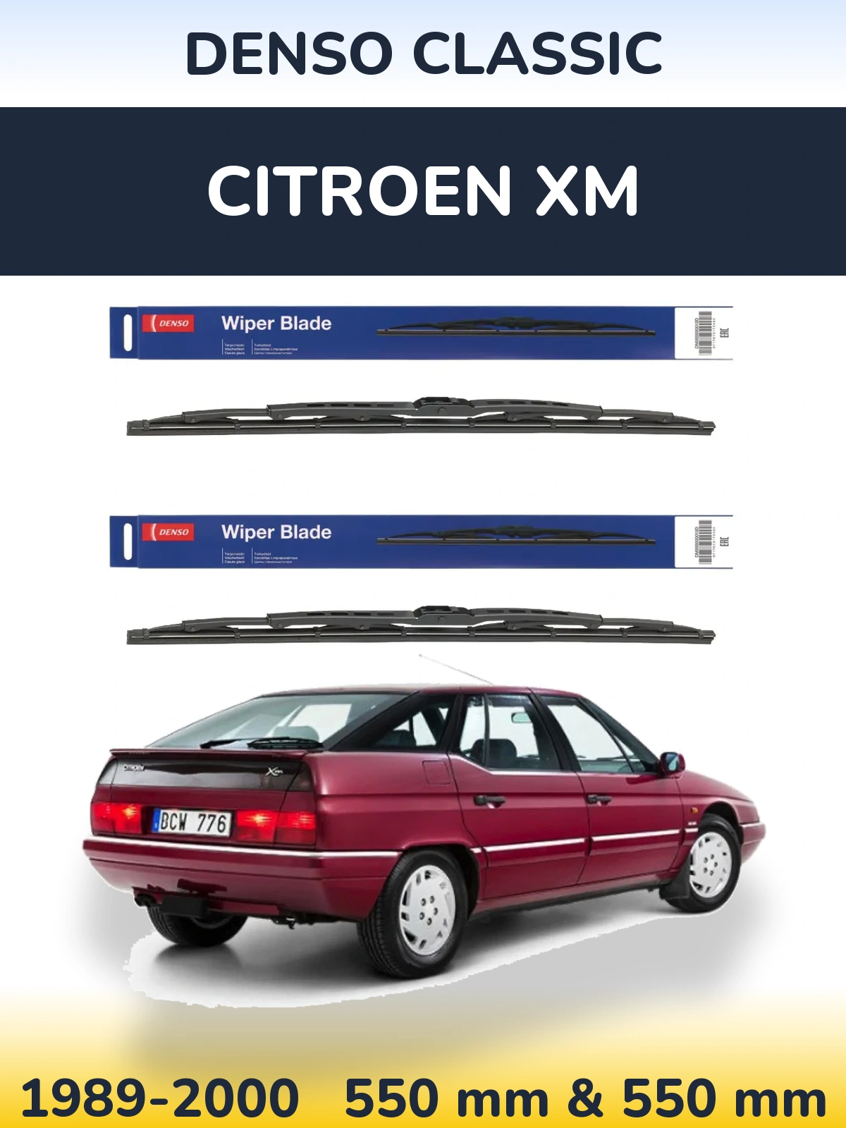 Torkarblad Denso Classic för Citroen XM
