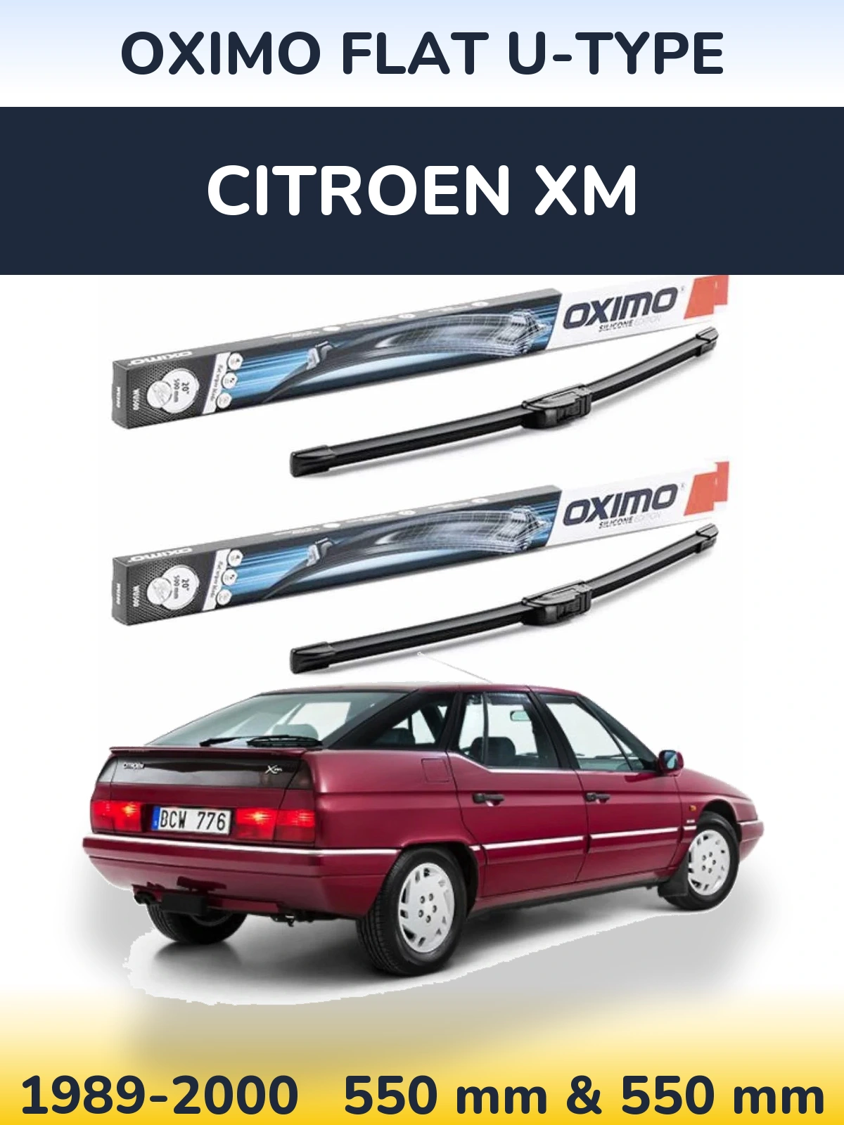 Torkarblad Oximo Flat U-type för Citroen XM