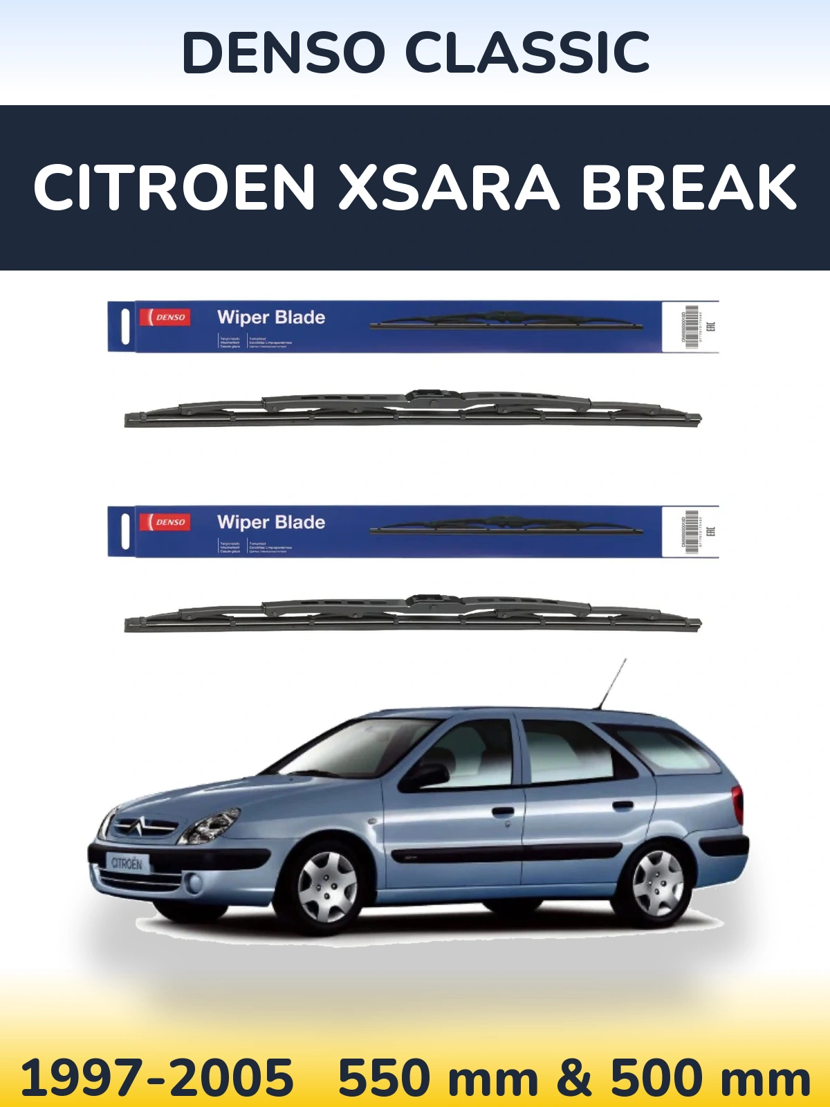 Torkarblad Denso Classic för Citroen Xsara Break