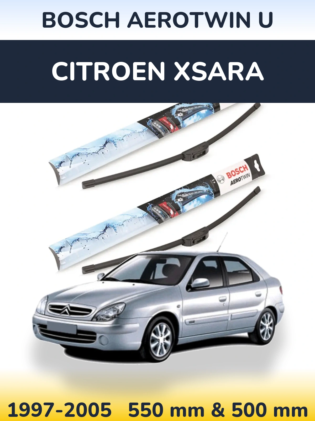 Torkarblad BOSCH AeroTwin U för Citroen Xsara