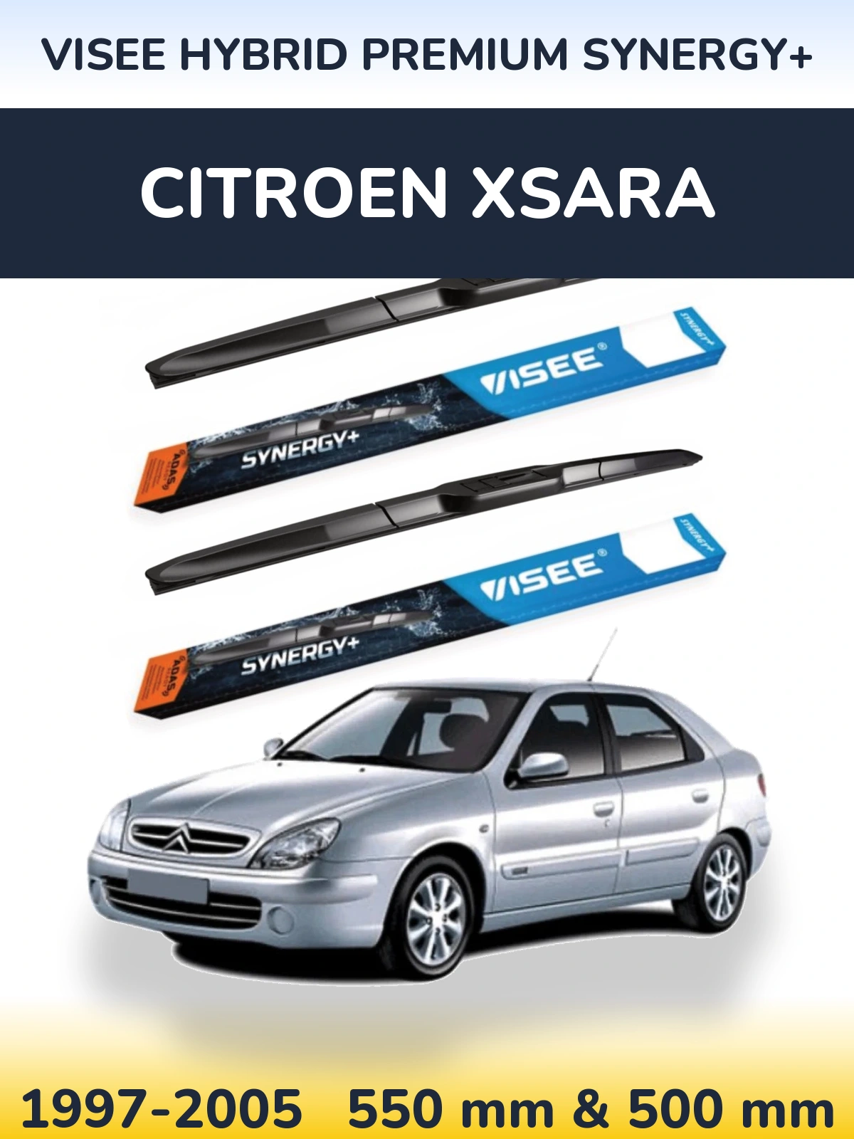 Torkarblad VISEE HYBRID PREMIUM SYNERGY+ för Citroen Xsara