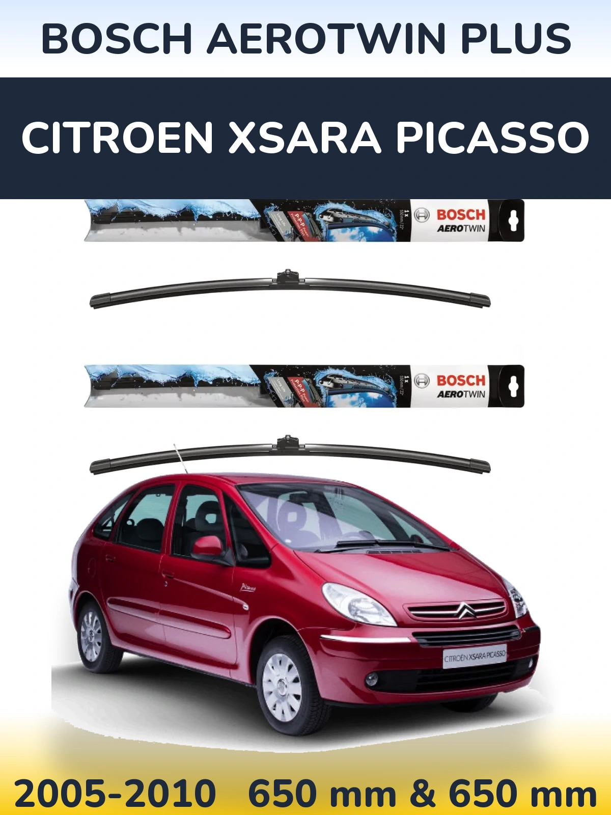 Torkarblad BOSCH AeroTwin Plus för Citroen Xsara Picasso