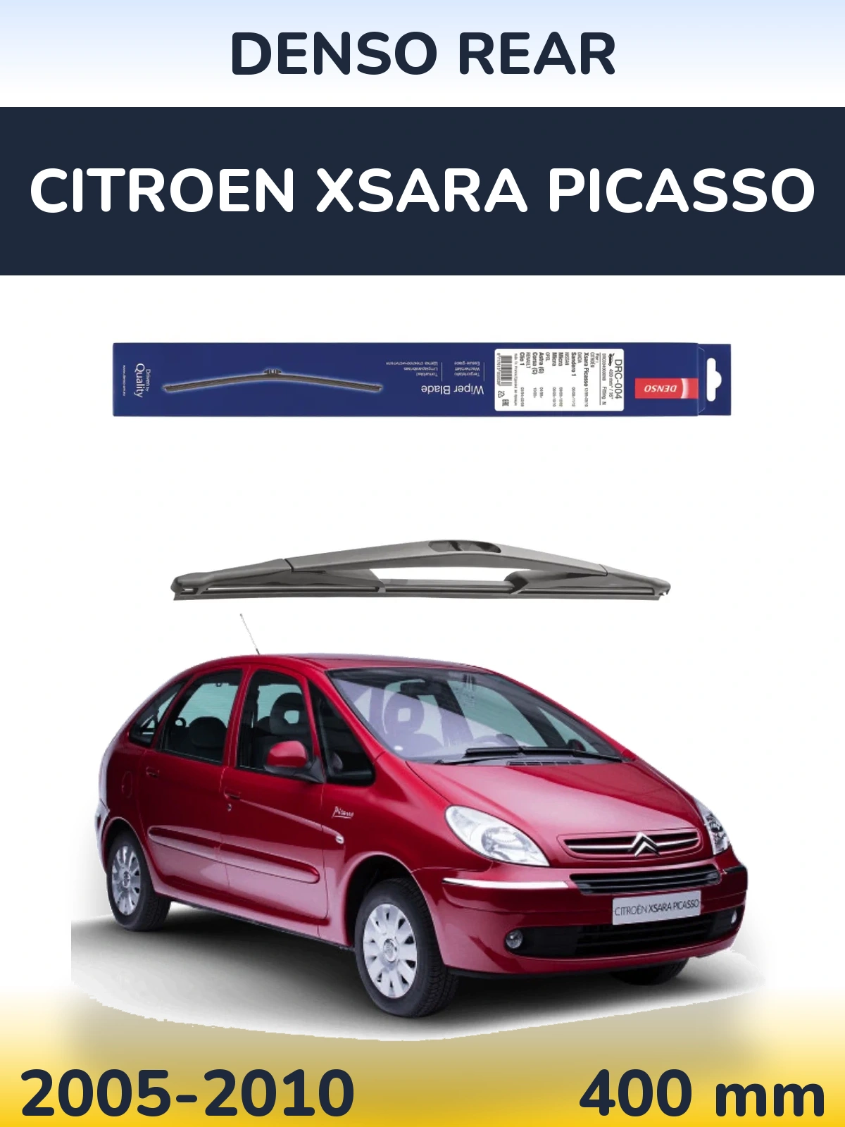 Rear wiper blade Denso Rear 400 mm for Citroen Xsara Picasso 2005-2010