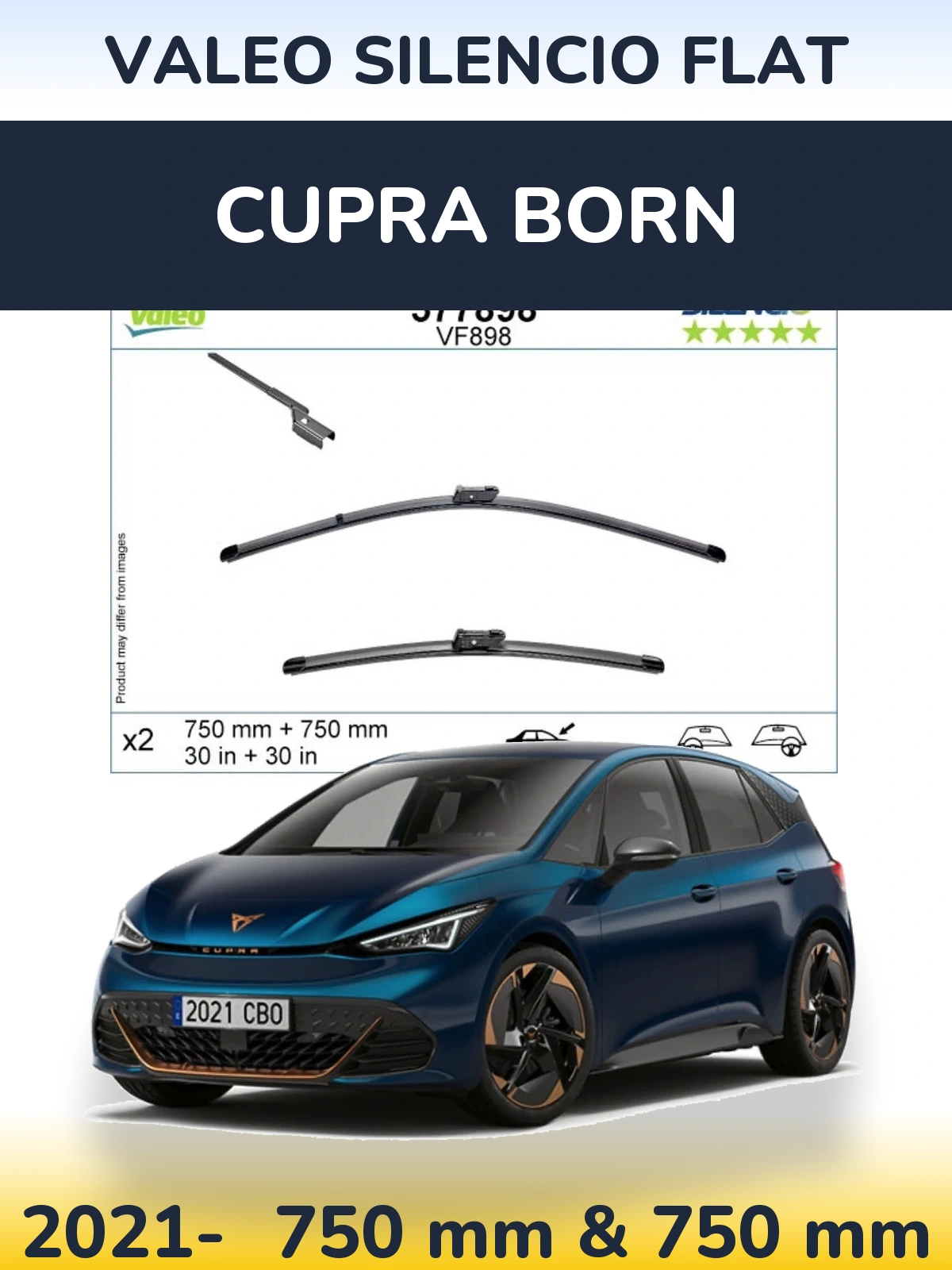 Torkarblad Valeo Silencio Flat för Cupra Born