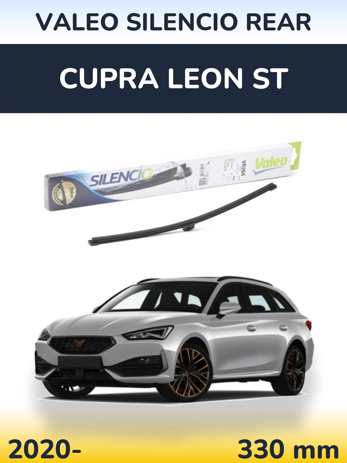 Rear wiper blade Valeo Silencio Rear 320 mm for Cupra Leon ST 2020-2026