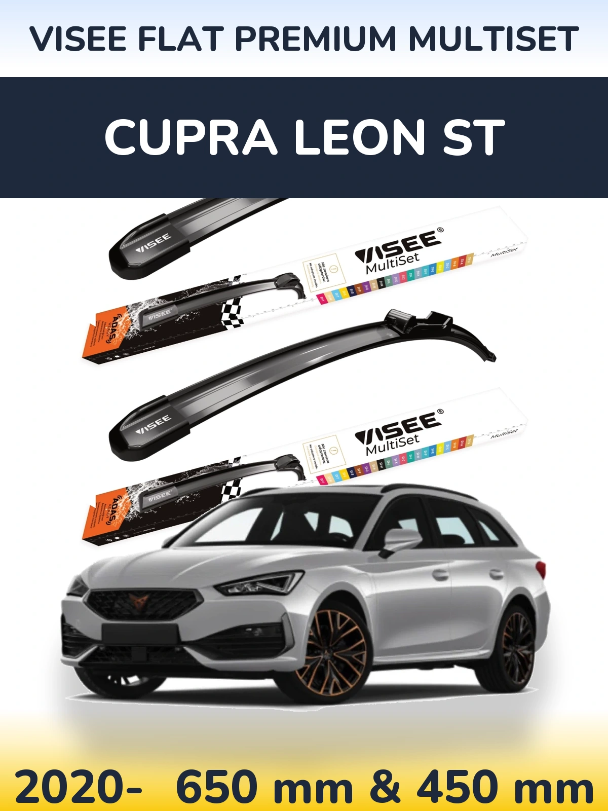 Torkarblad VISEE FLAT PREMIUM MultiSet för Cupra Leon ST