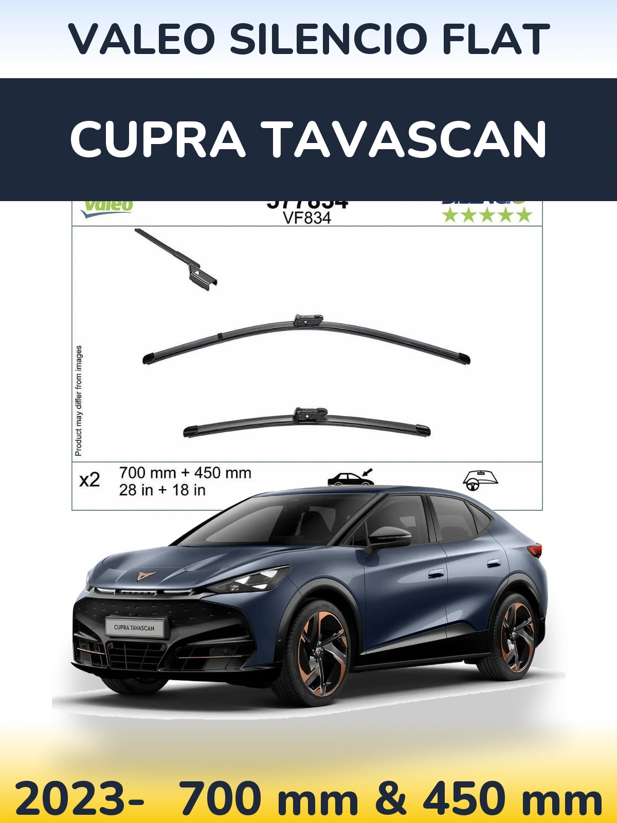 Torkarblad Valeo Silencio Flat för Cupra Tavascan