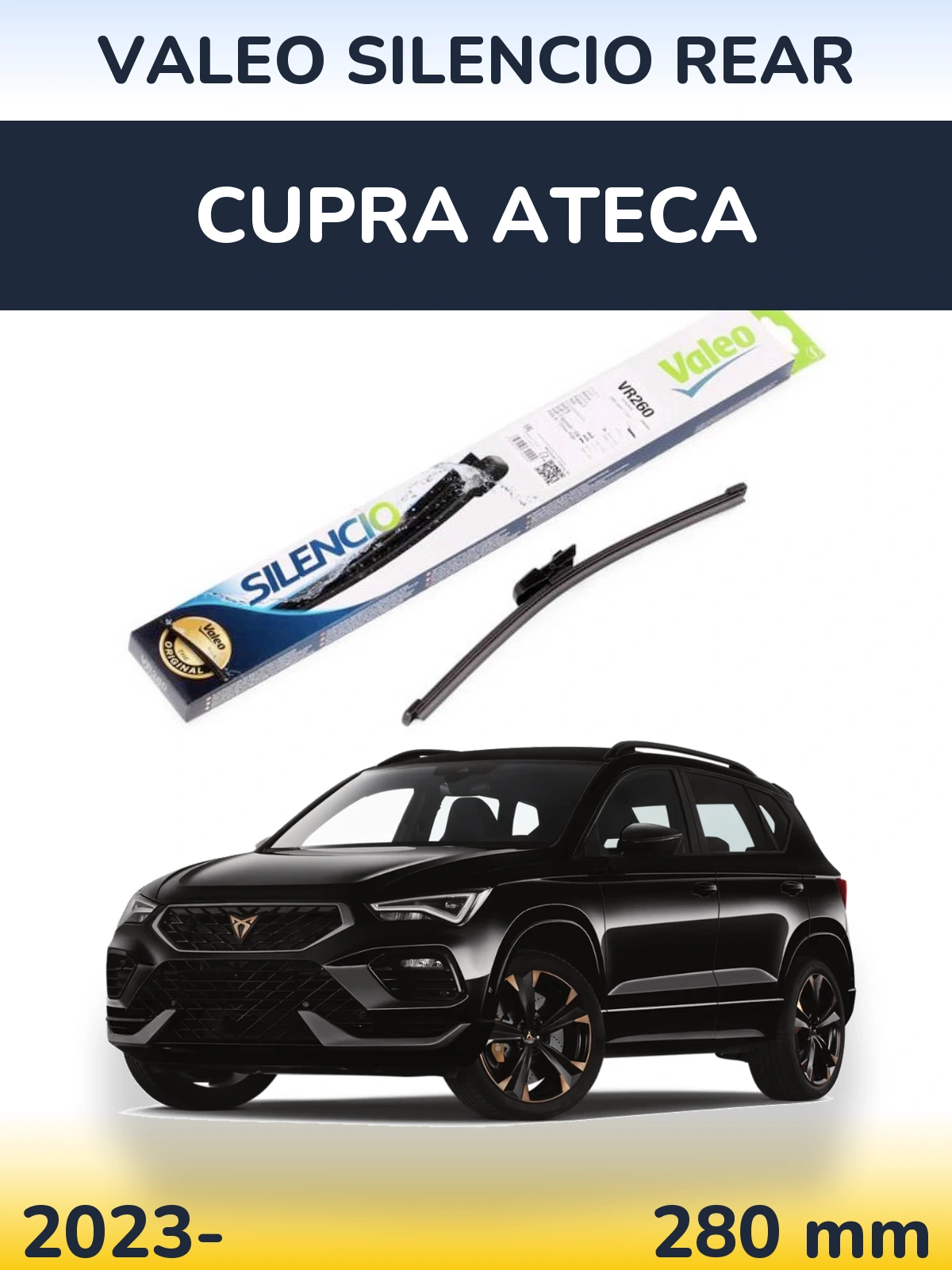 Задний дворник Valeo Silencio Rear 280 мм для Cupra Ateca 2023-2026