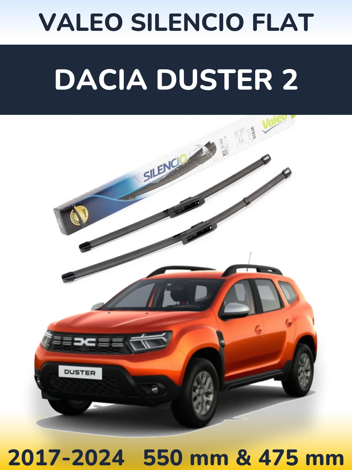 Torkarblad Valeo Silencio Flat för Dacia Duster 2