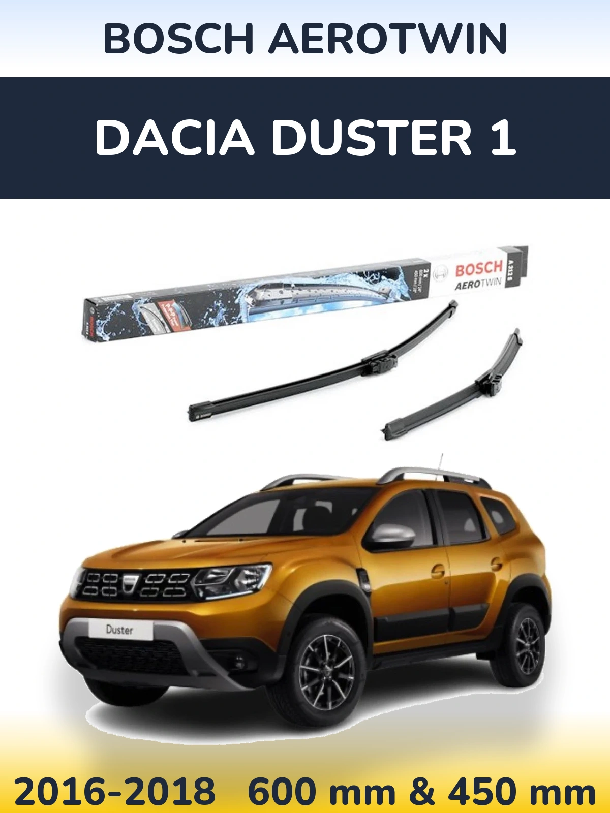 Torkarblad BOSCH AeroTwin för Dacia Duster 1