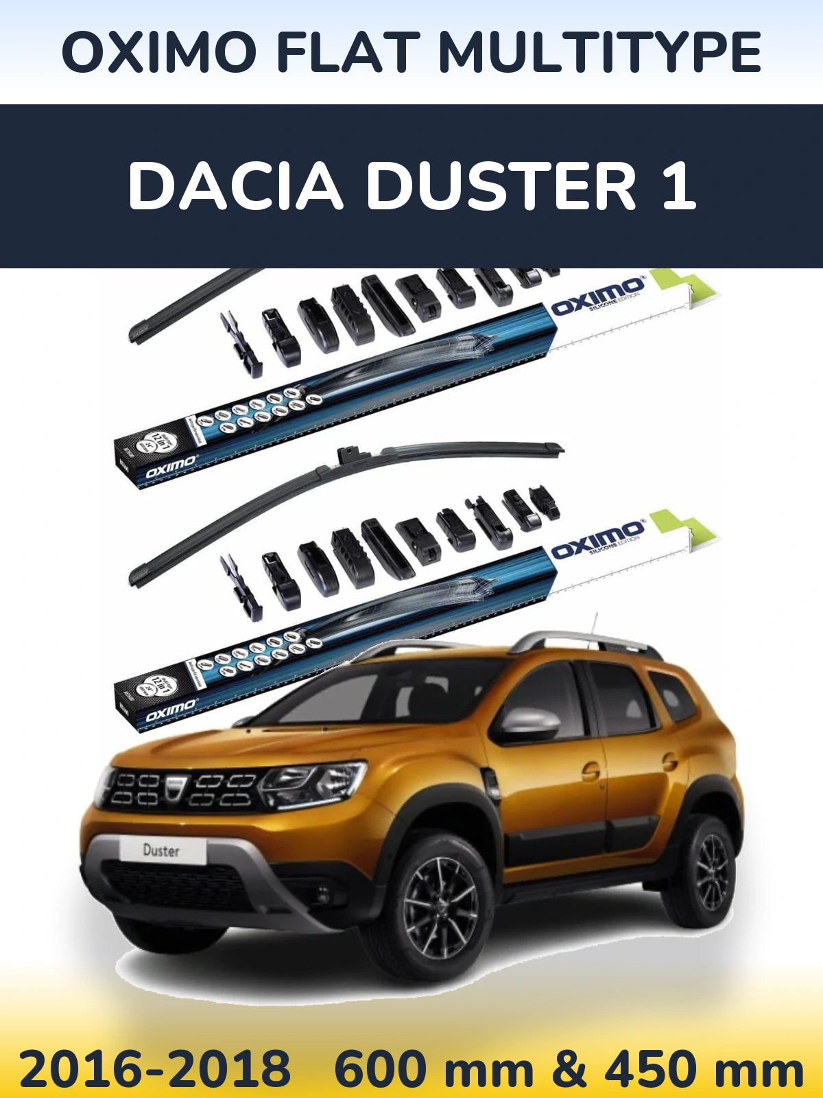 Torkarblad Oximo Flat MultiType för Dacia Duster 1