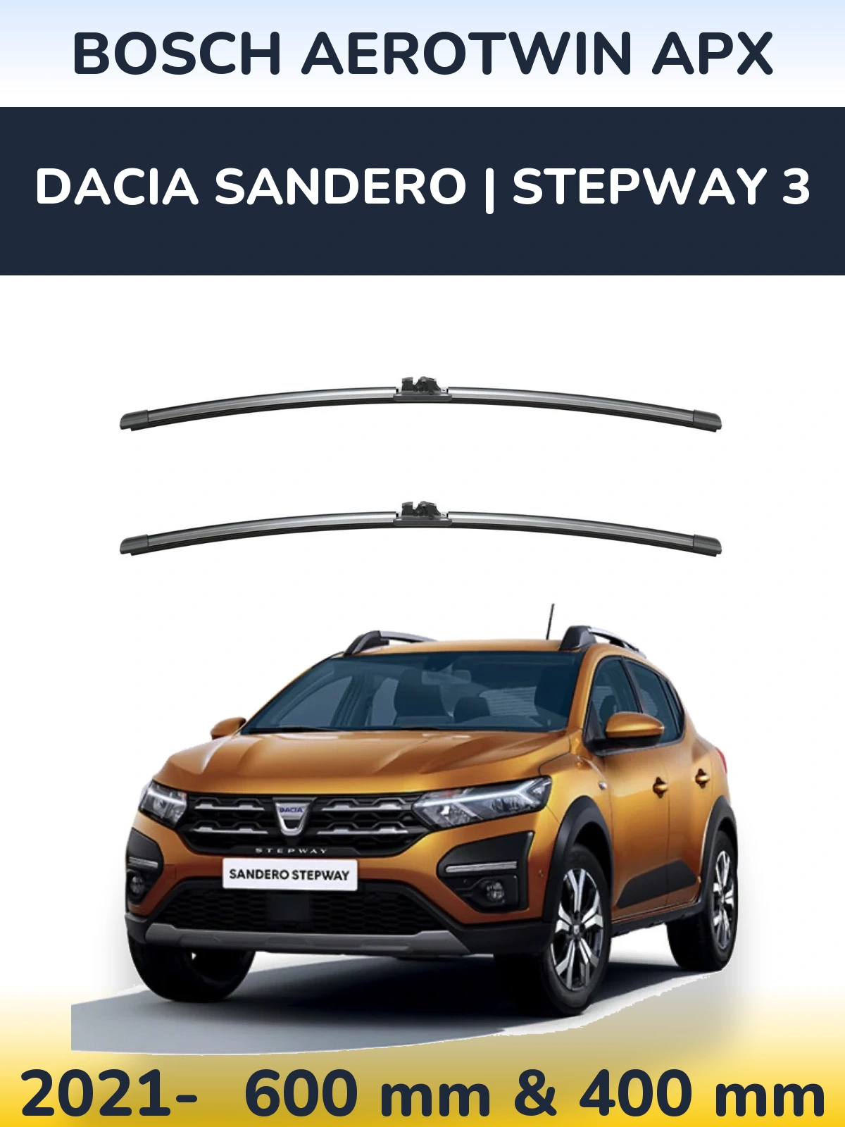 Torkarblad BOSCH AeroTwin APX för Dacia Sandero | Stepway 3