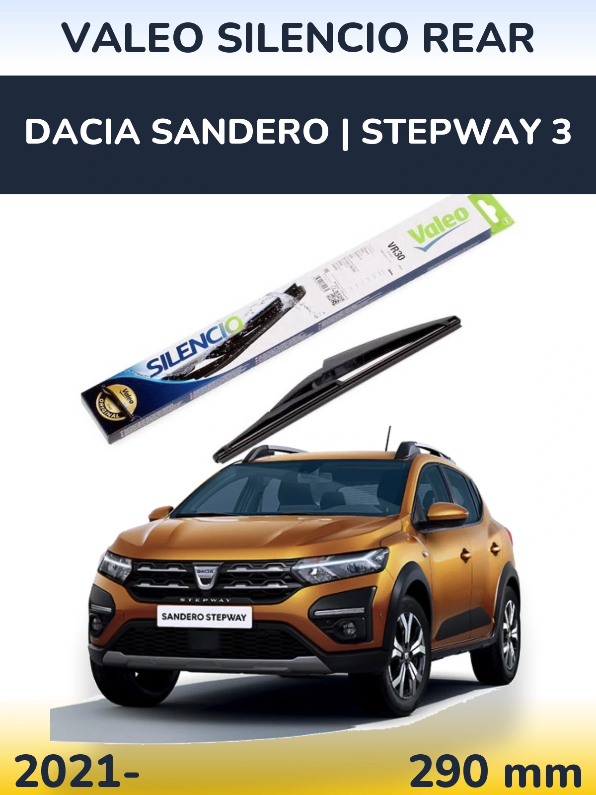 Torkarblad Valeo Silencio Rear för Dacia Sandero | Stepway 3