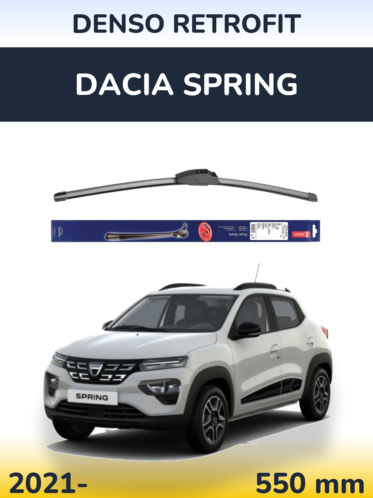 Torkarblad Denso Retrofit för Dacia Spring