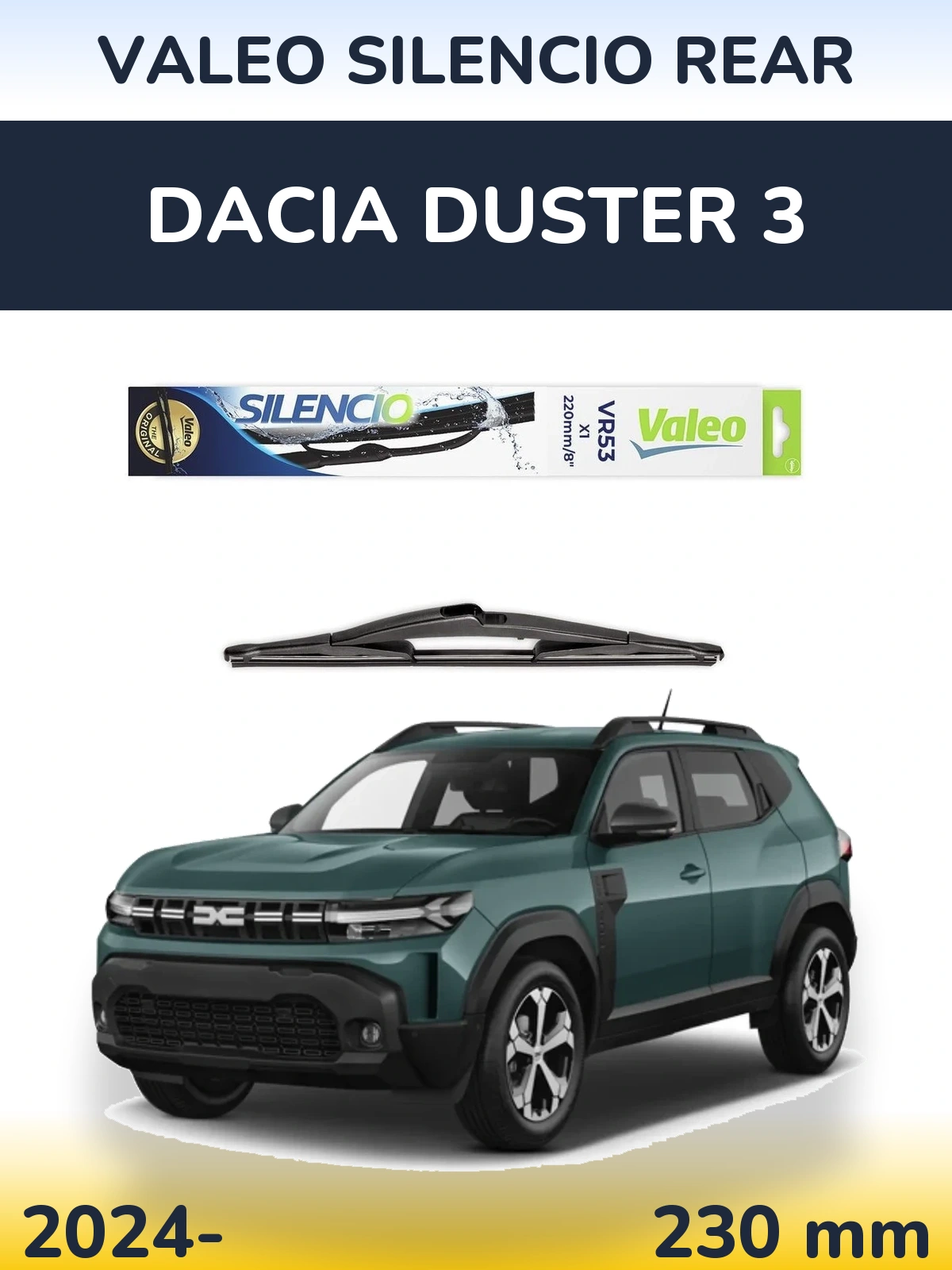 Torkarblad Valeo Silencio Rear för Dacia Duster 3