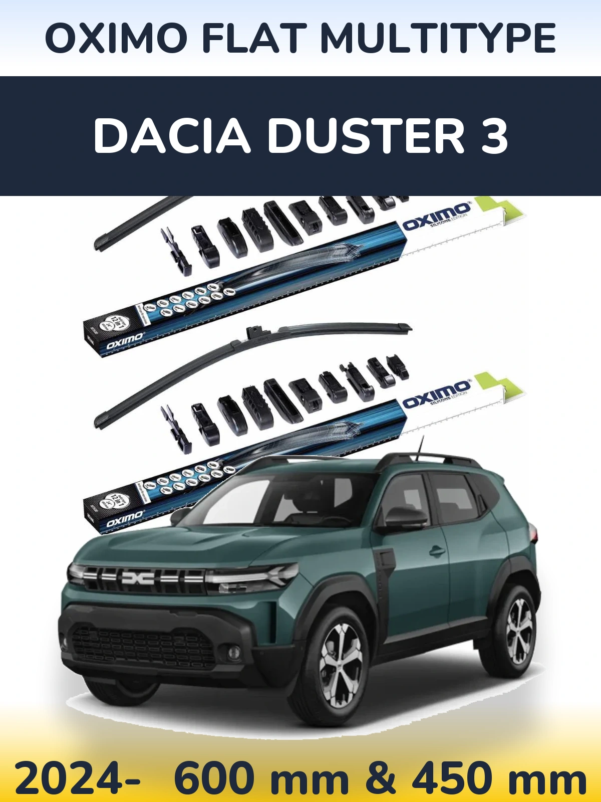 Torkarblad Oximo Flat MultiType för Dacia Duster 3
