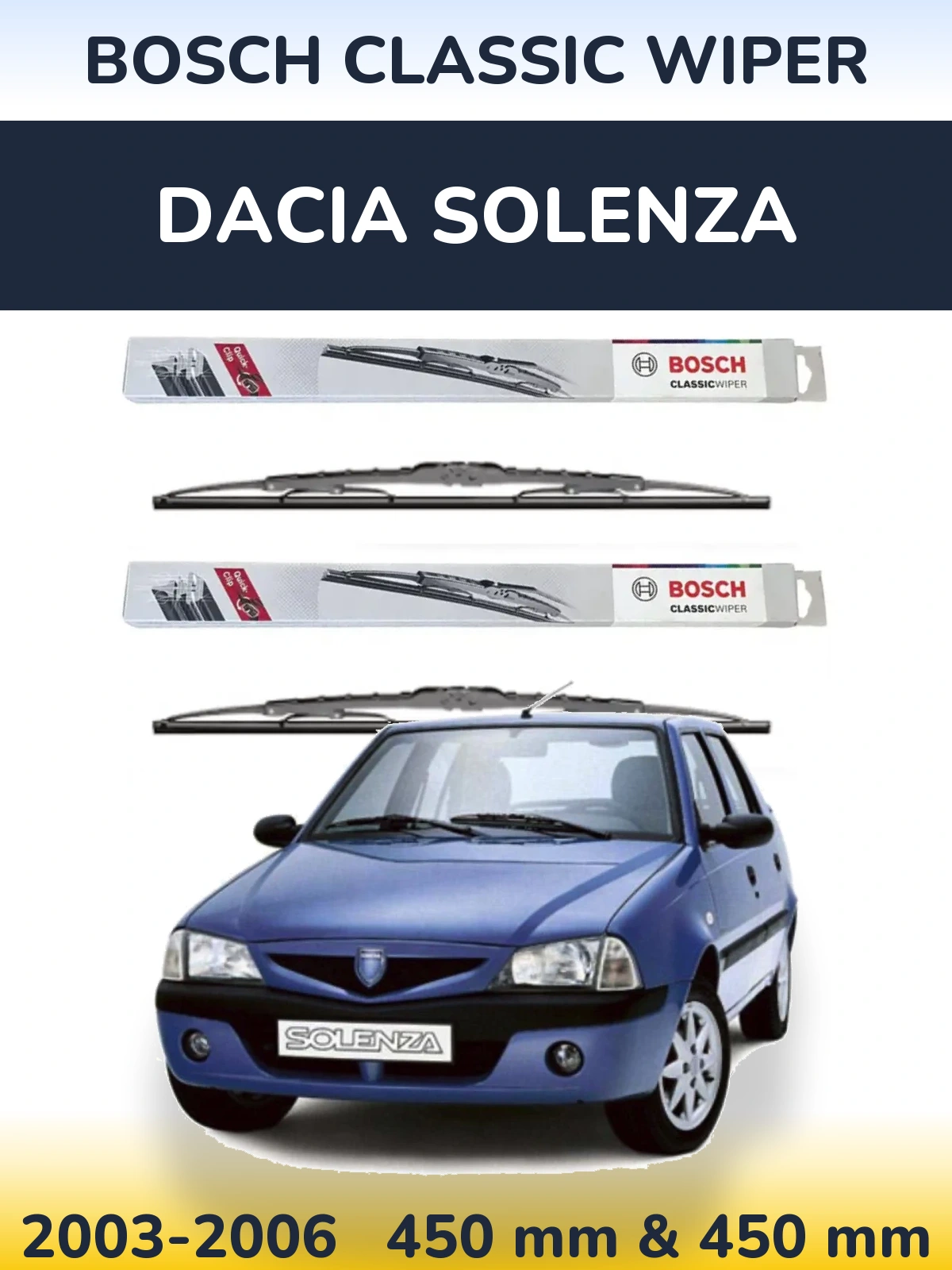 Torkarblad BOSCH Classic Wiper för Dacia Solenza