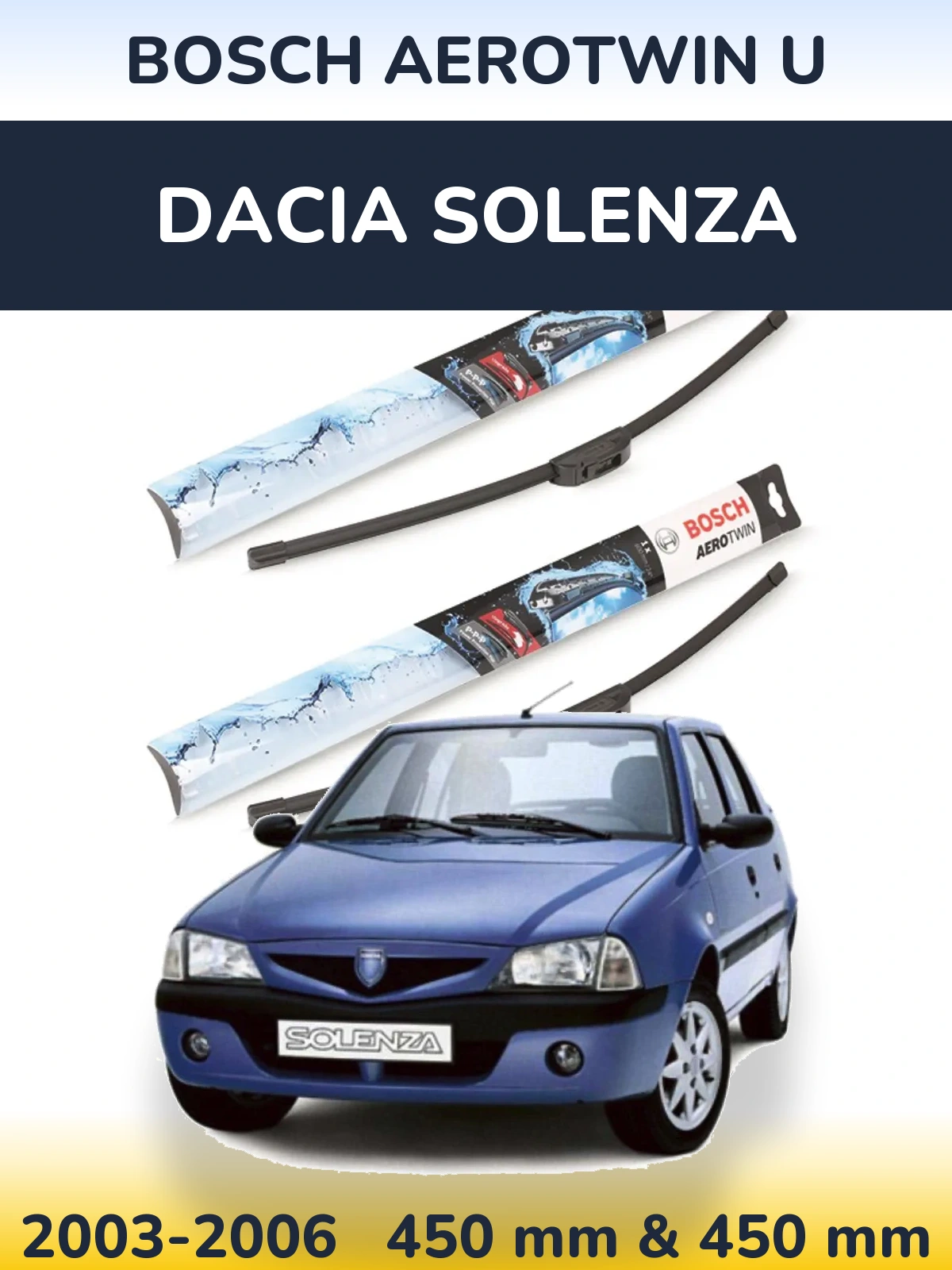 Torkarblad BOSCH AeroTwin U för Dacia Solenza