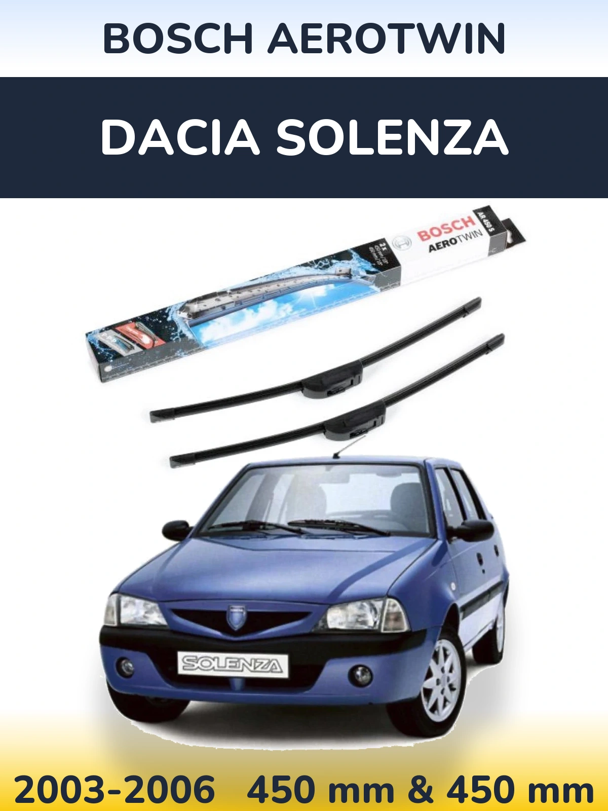 Torkarblad BOSCH AeroTwin för Dacia Solenza