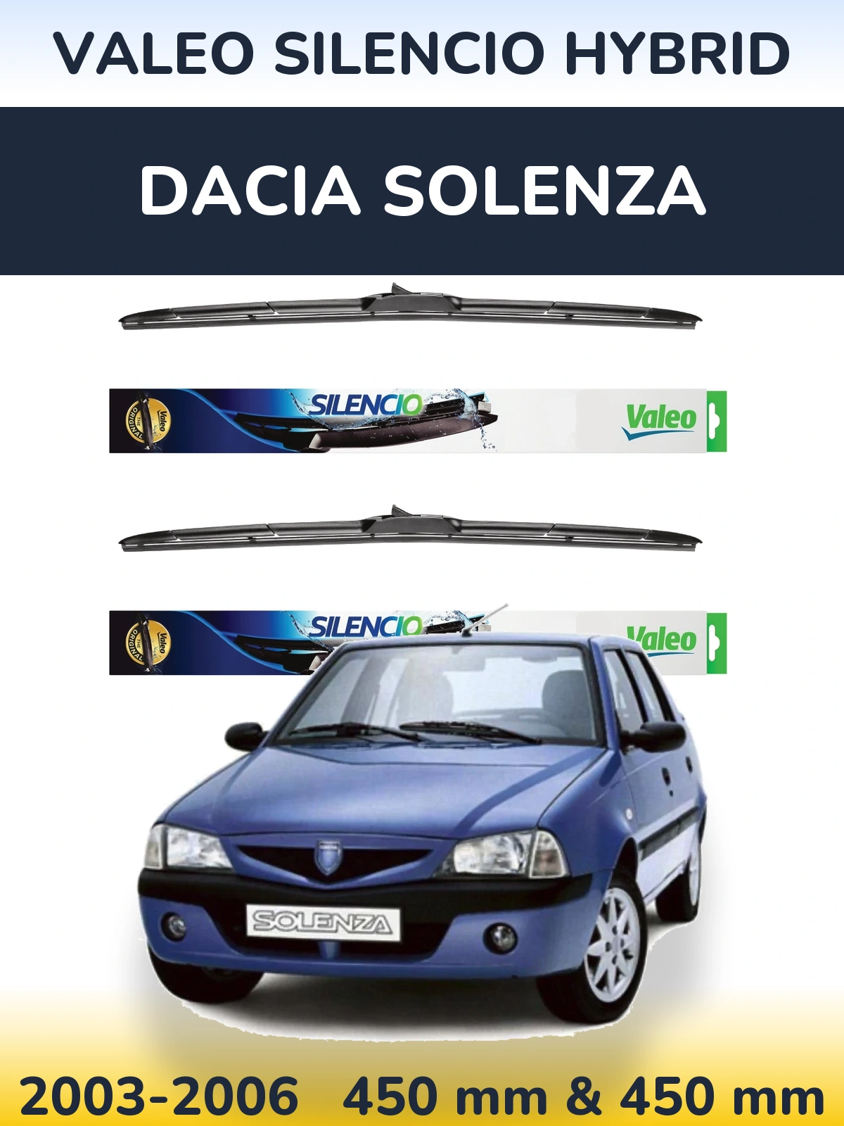 Torkarblad Valeo Silencio Hybrid för Dacia Solenza