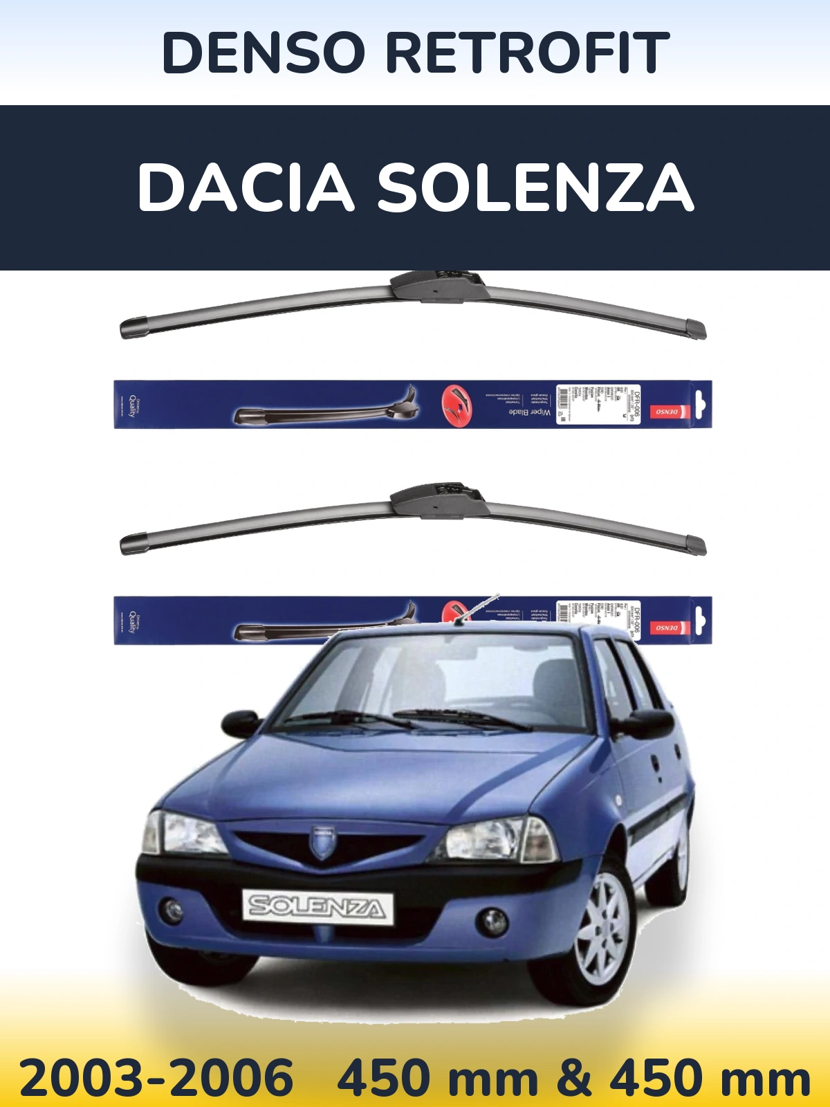 Torkarblad Denso Retrofit för Dacia Solenza