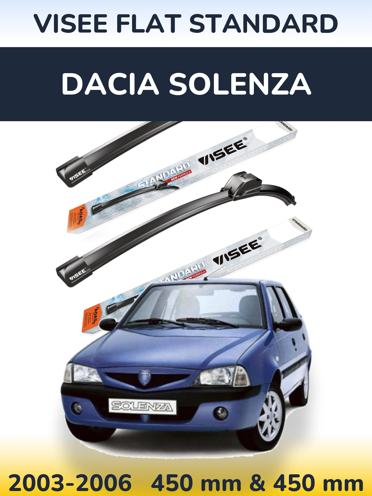 Torkarblad VISEE FLAT STANDARD för Dacia Solenza