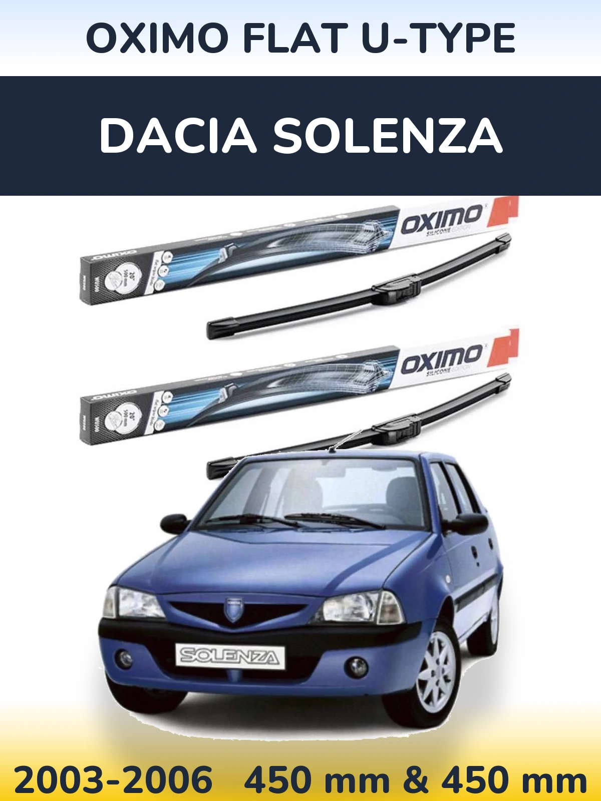 Torkarblad Oximo Flat U-type för Dacia Solenza