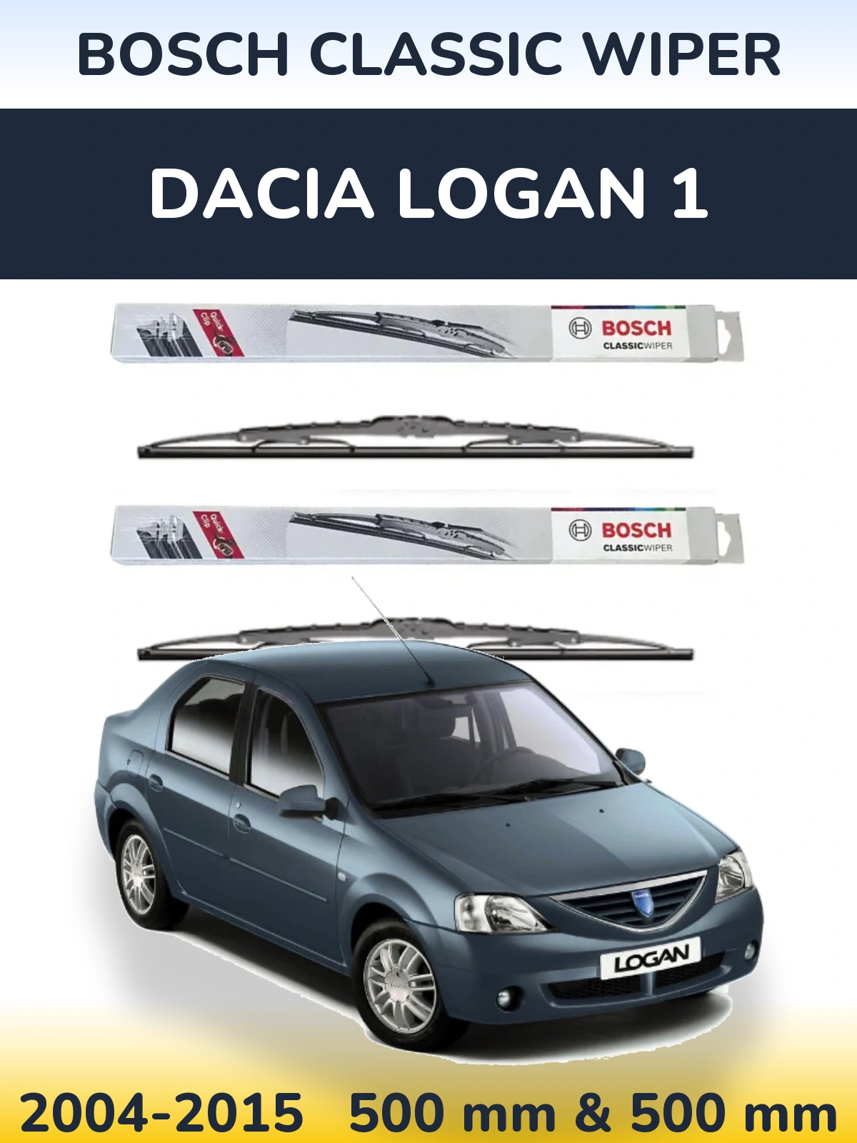 Torkarblad BOSCH Classic Wiper för Dacia Logan 1