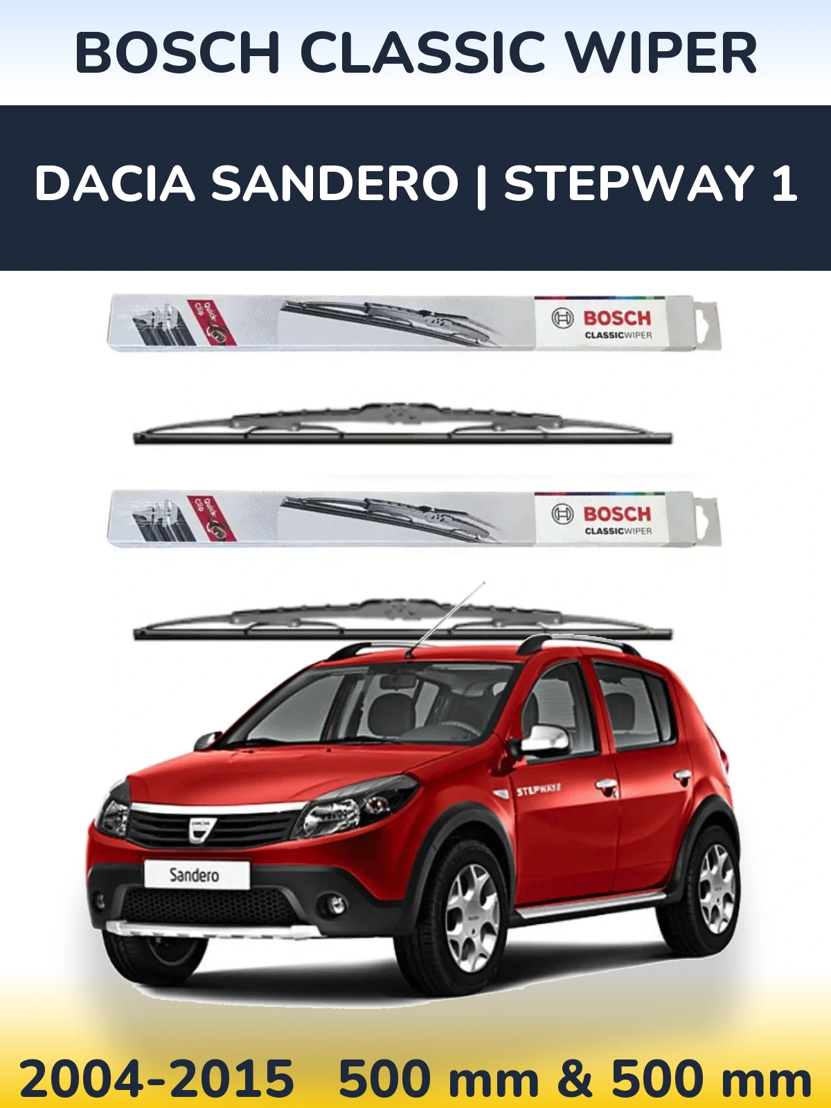 Torkarblad BOSCH Classic Wiper för Dacia Sandero | Stepway 1